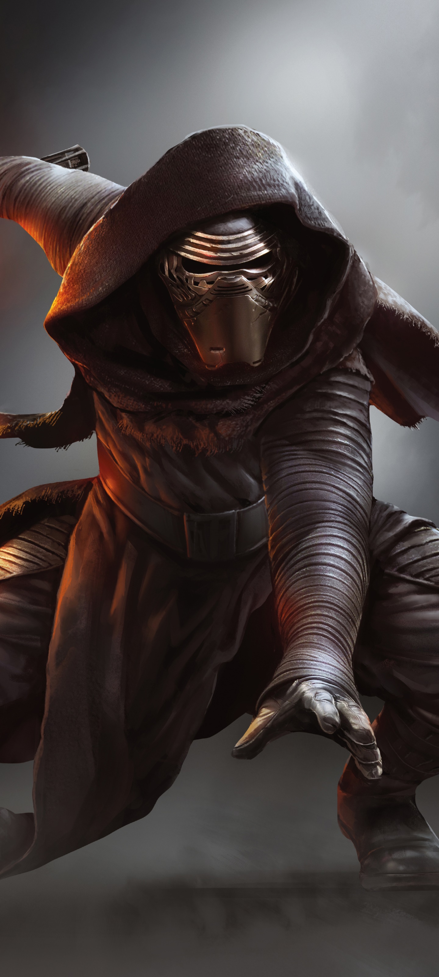 Movie Star Wars Episode VII: The Force Awakens, Mask, Hood, Kylo Ren, Star Wars, Sith (Star Wars), 1440x3200, Phone HD Wallpaper