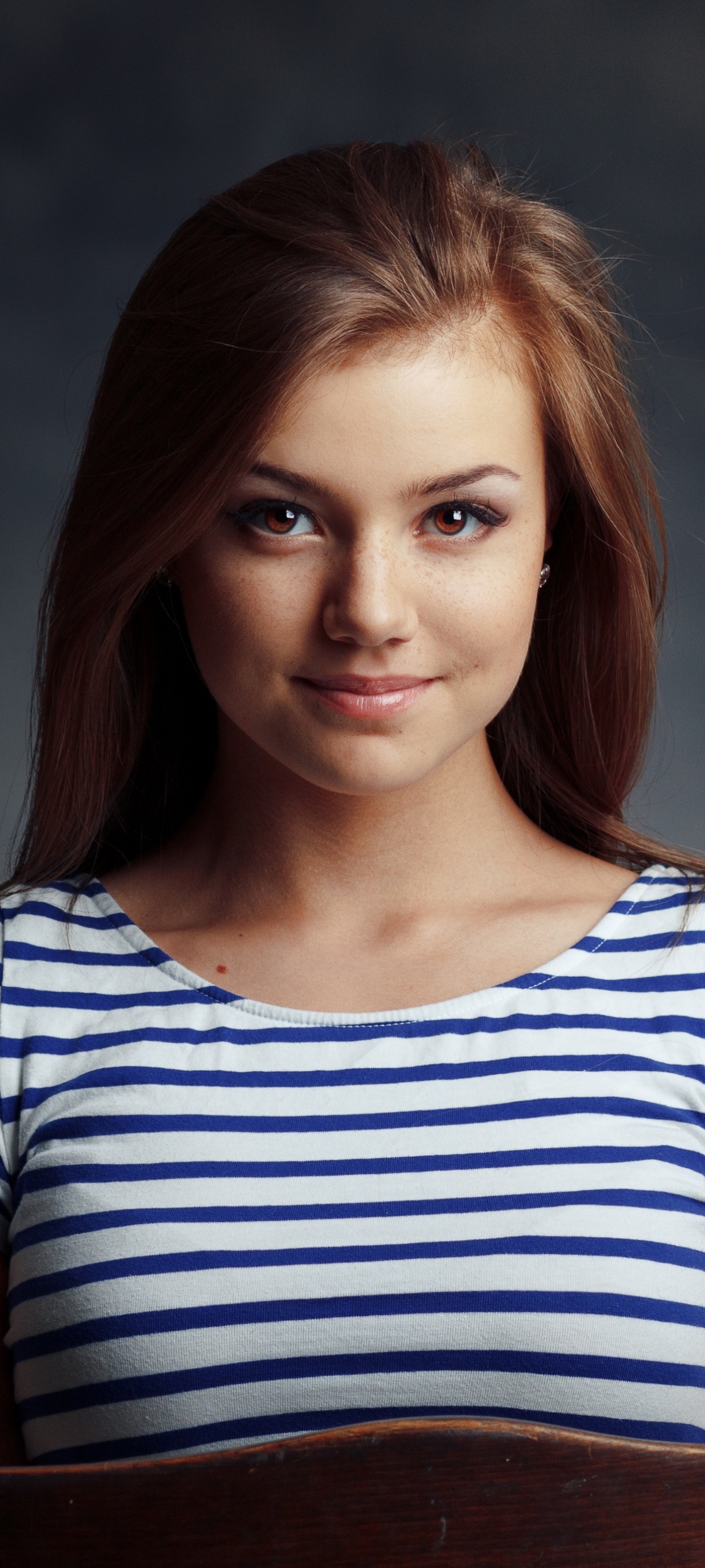 Women Model, Brown Eyes, Redhead, 1440x3200, Phone HD Wallpaper