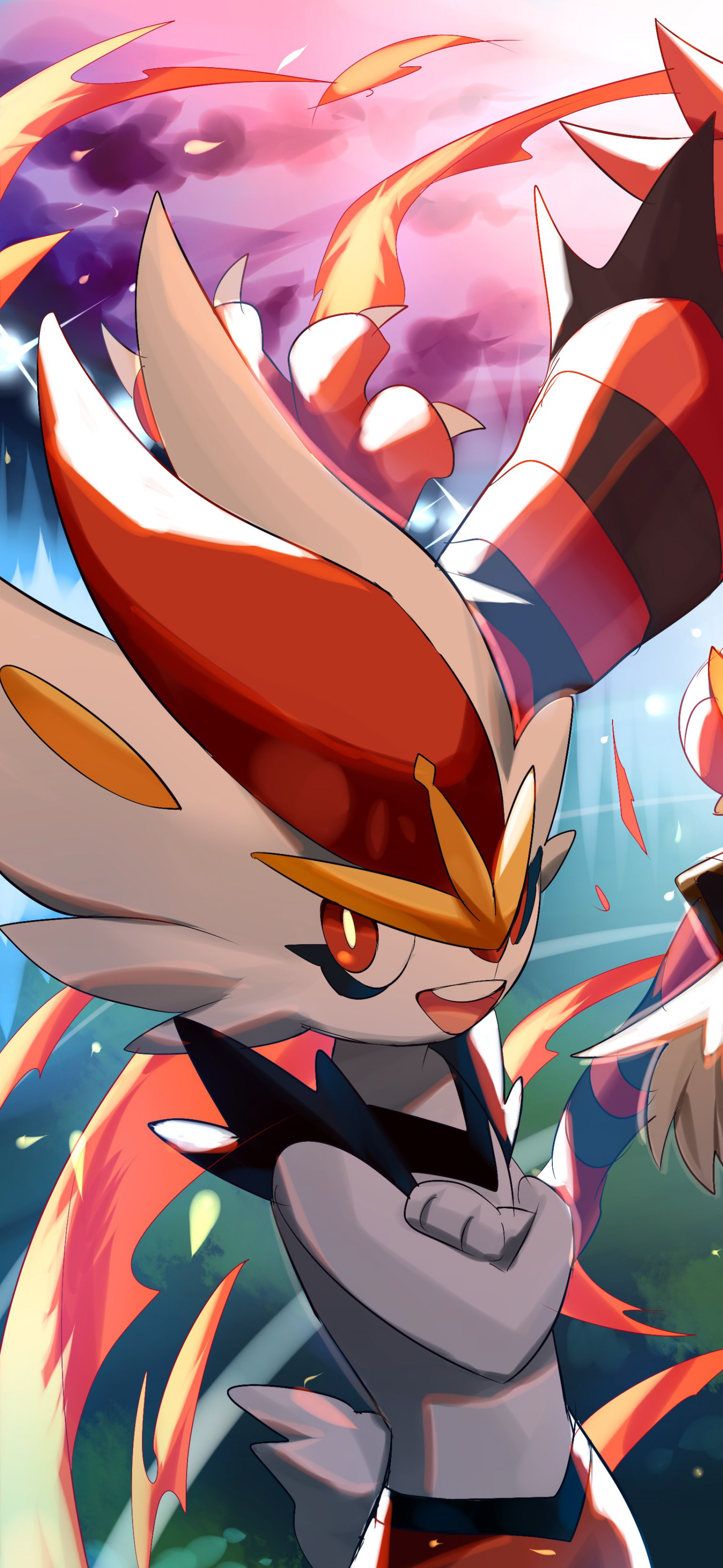 Anime Pokémon, Cinderace (Pokémon), Pokémon Sword and Shield, 1440x3120, Phone HD Wallpaper