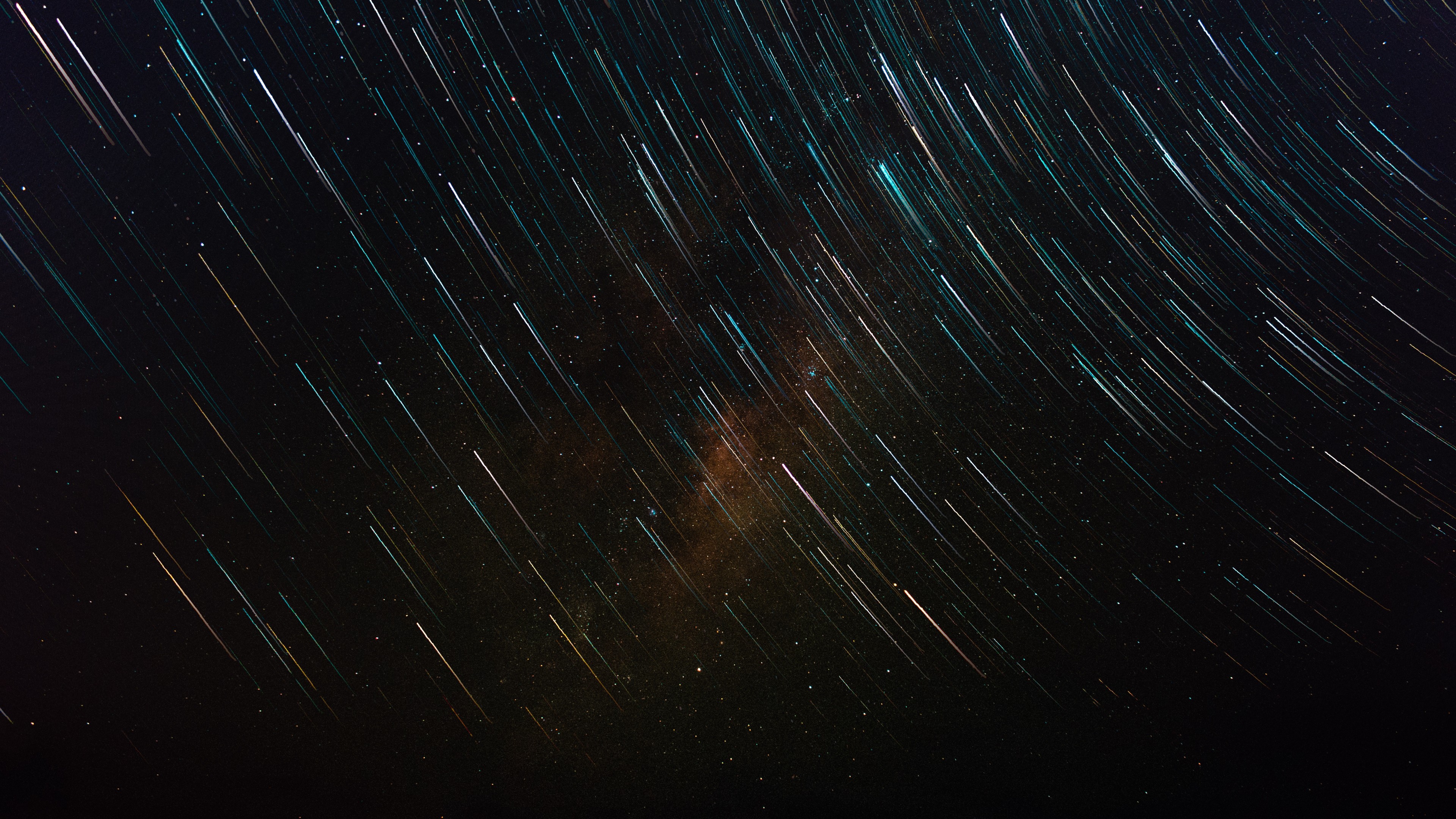 Stars, star trail, galaxy, sky, 4K, 6K, HD Wallpaper