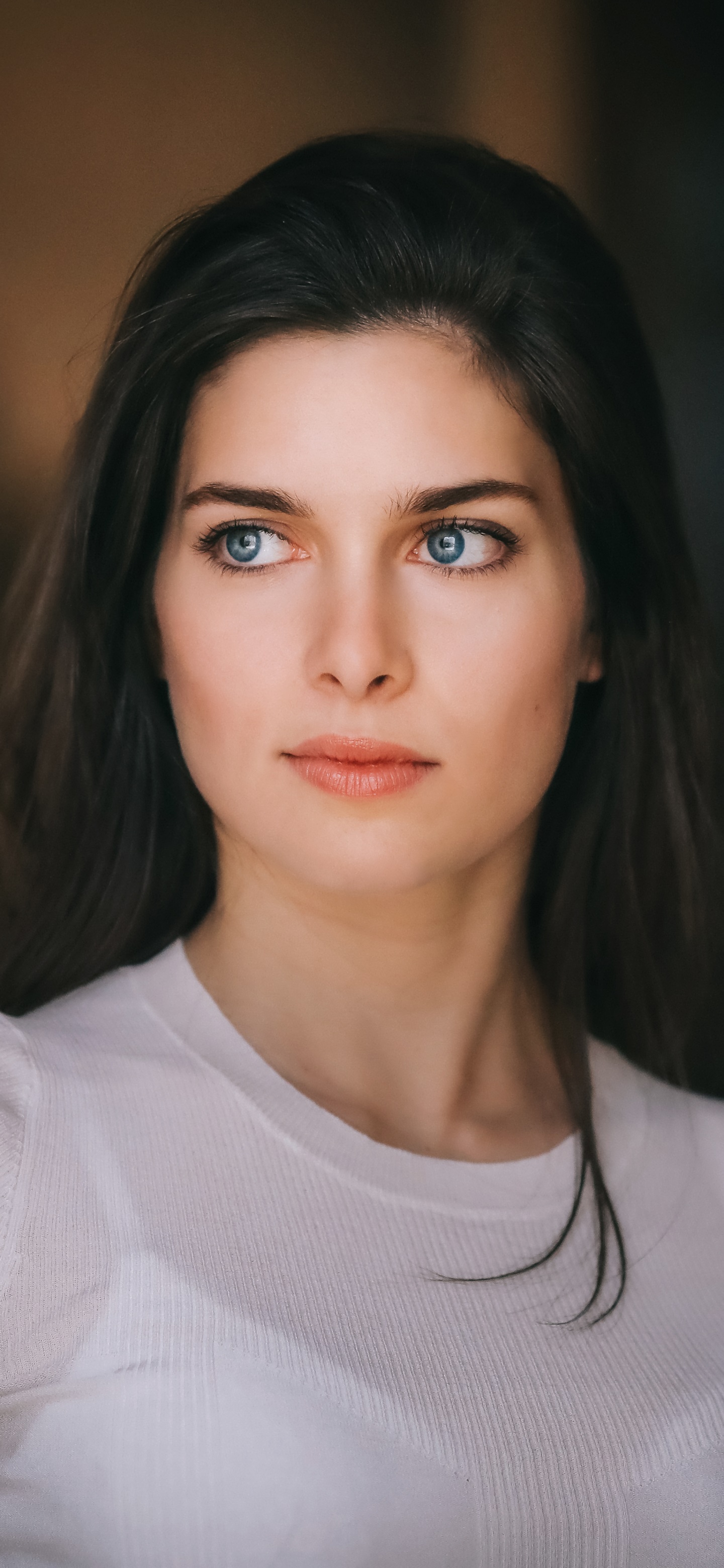 Women Model, Portrait, Blue Eyes, 1440x3120, Phone HD Wallpaper
