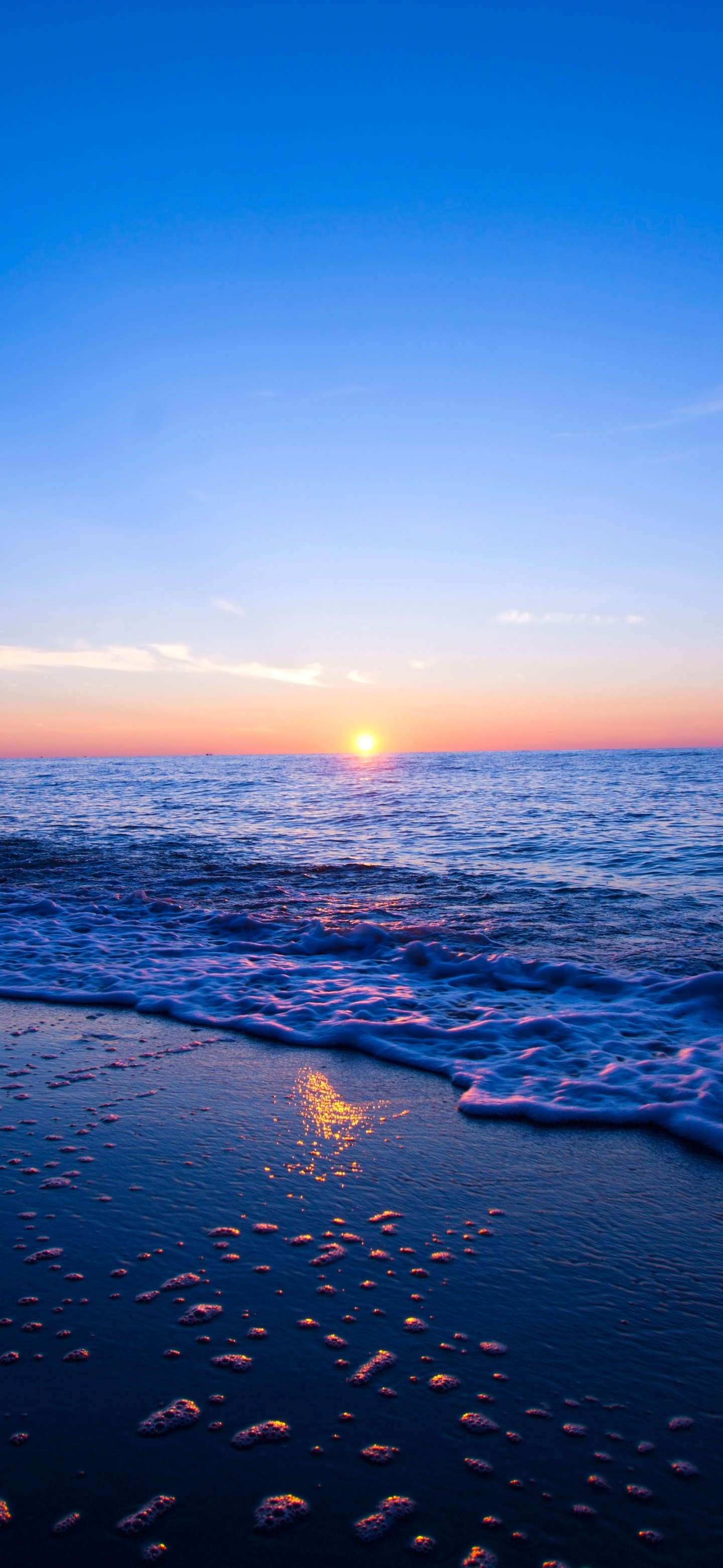Earth Sunset, Ocean, 1440x3120, Phone HD Wallpaper