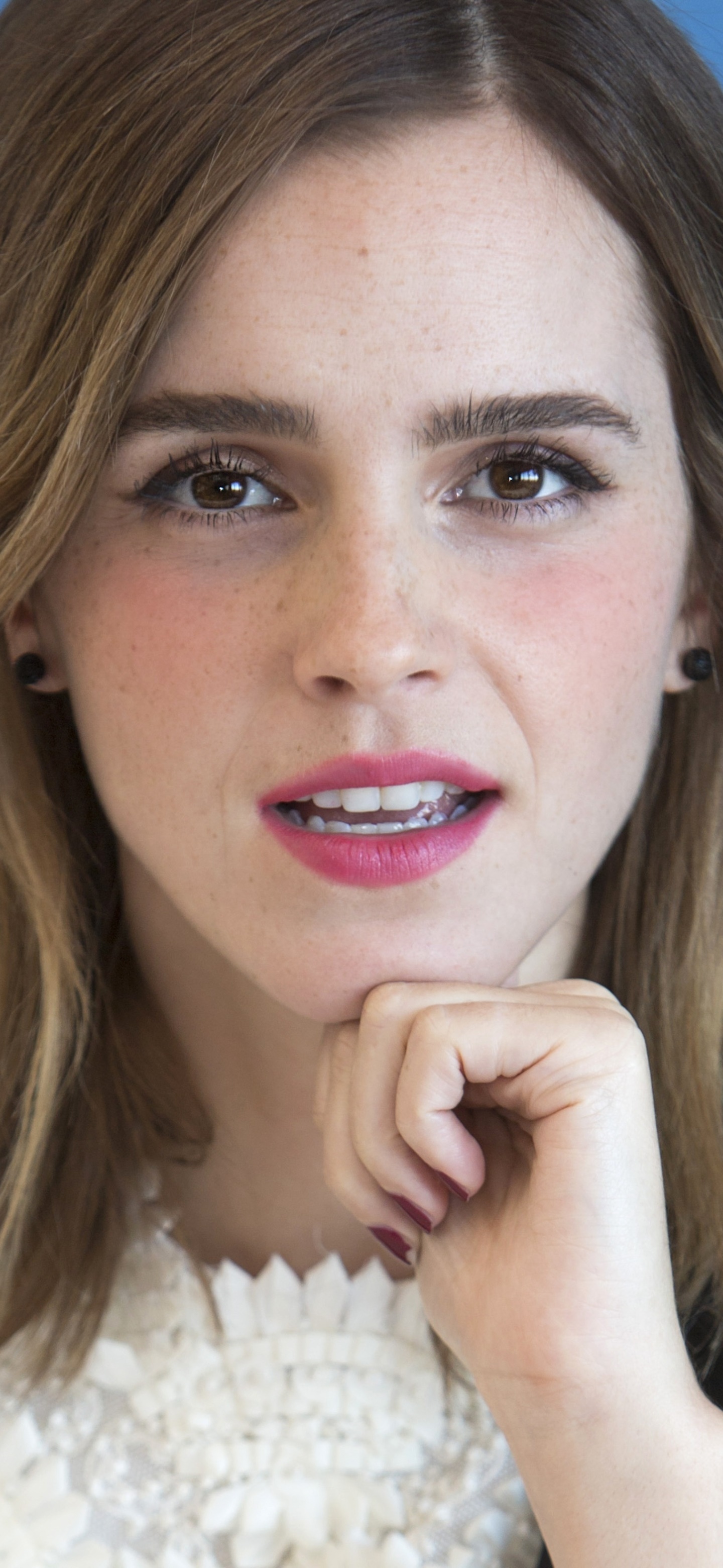 Celebrity Emma Watson, Brown Eyes, Brunette, English, Face, Actress, 1440x3120, Phone HD Wallpaper