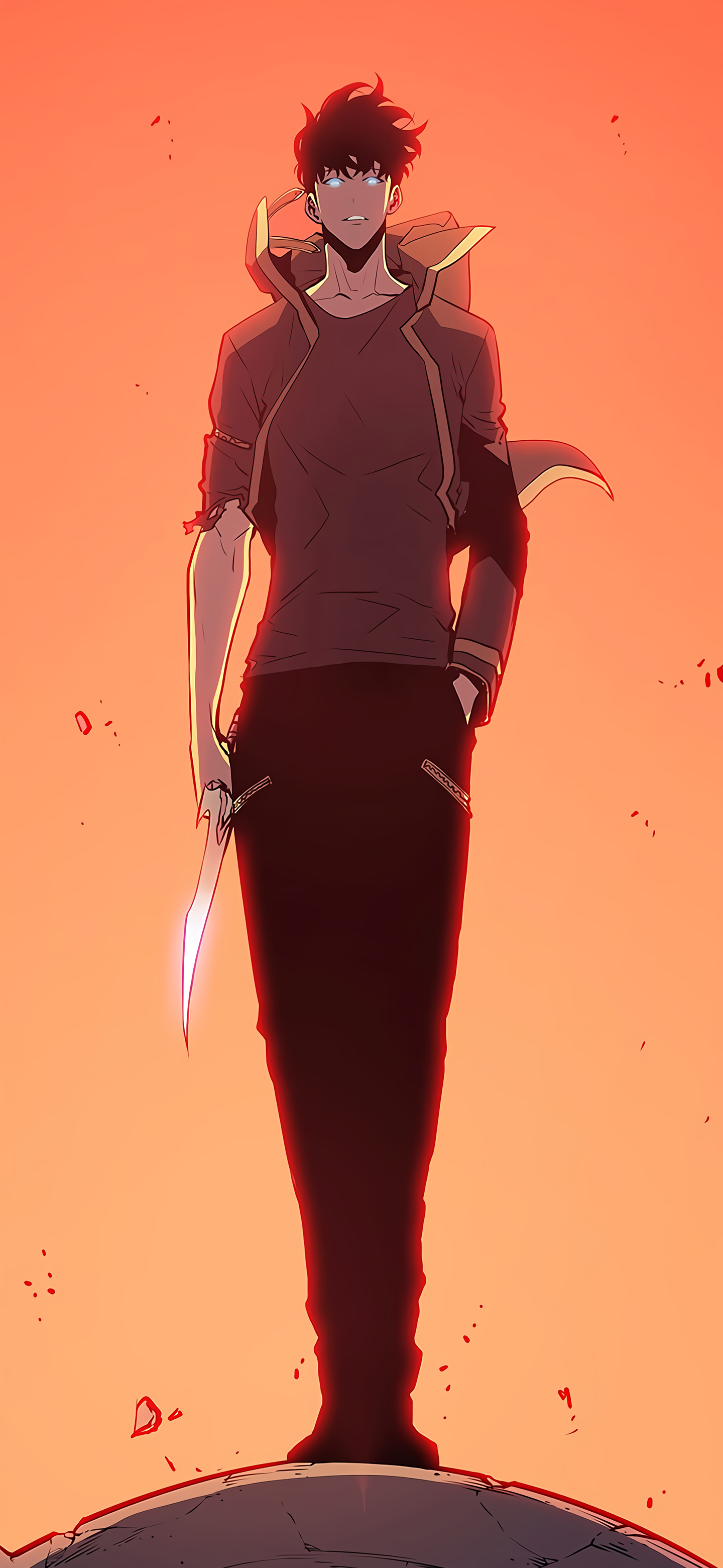 Anime Solo Leveling, Sung Jin-Woo, 1440x3120, Phone HD Wallpaper