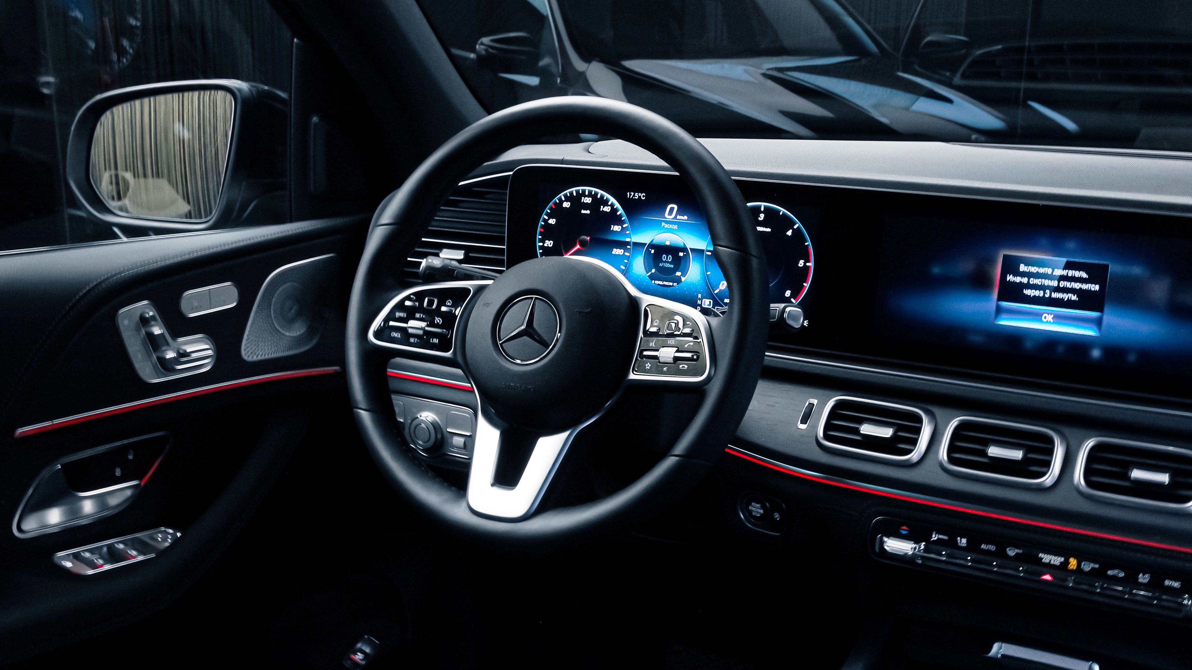 mercedes, steering wheel, interior, seat, 4k, HD Wallpaper