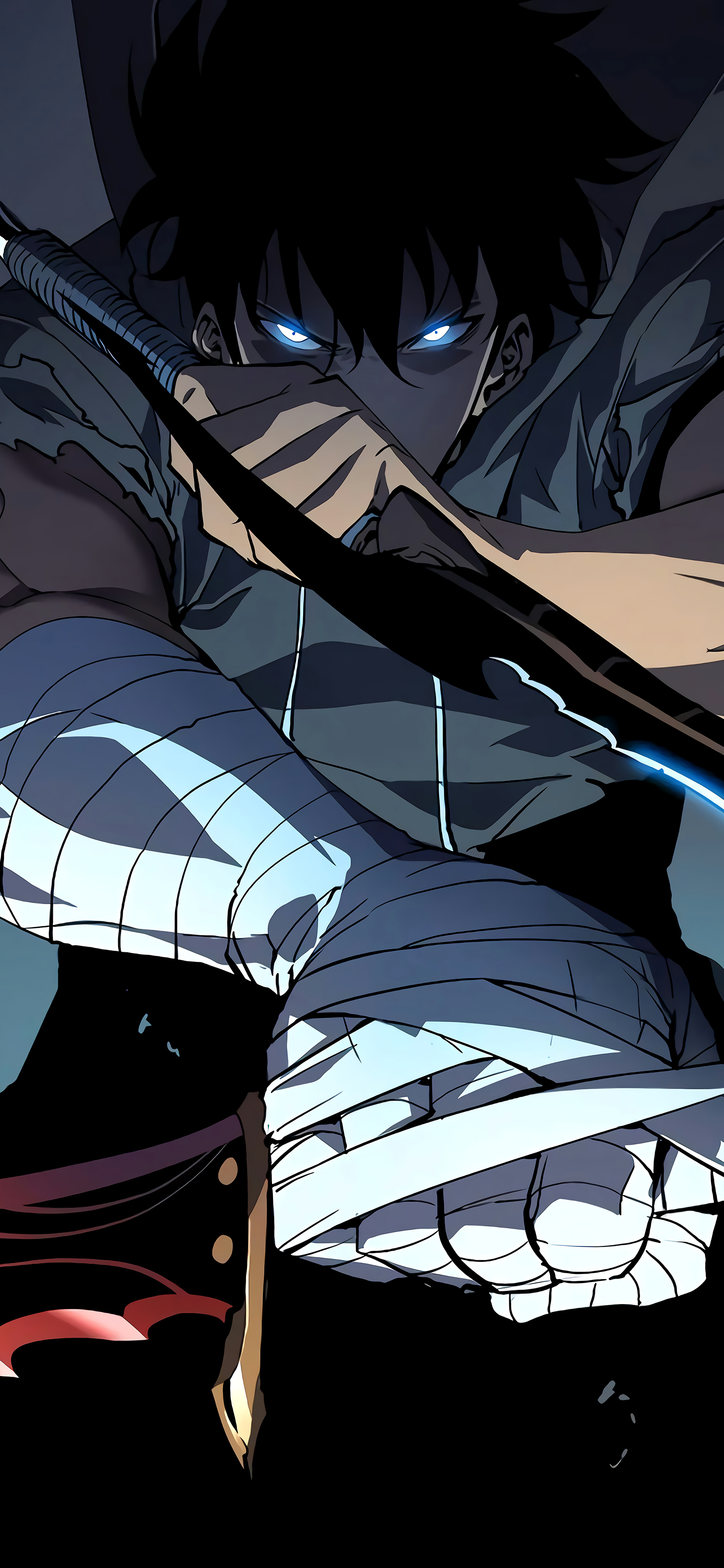 Anime Solo Leveling, Sung Jin-Woo, 1440x3120, Phone HD Wallpaper