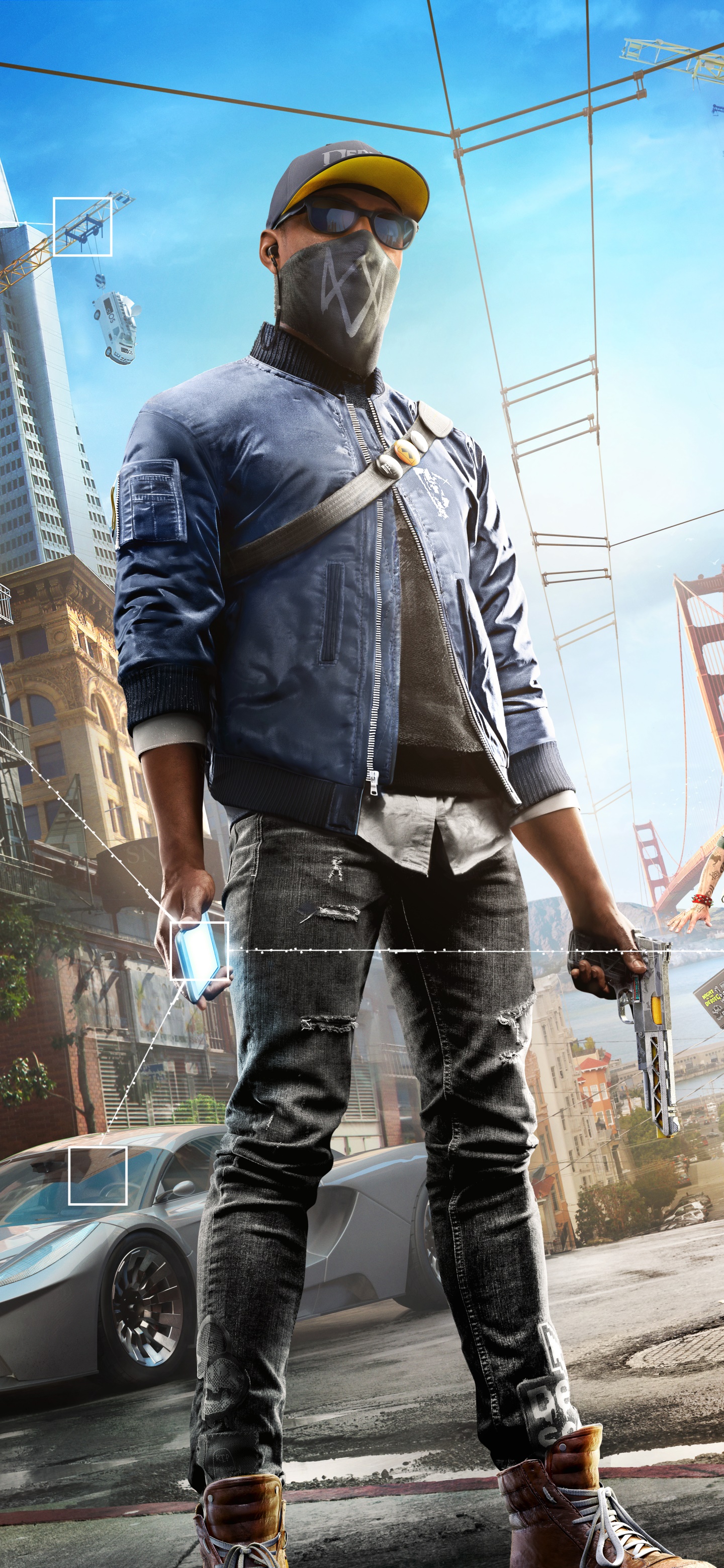 Video Game Watch Dogs 2, San Francisco, Marcus Holloway, 1440x3120, Phone HD Wallpaper