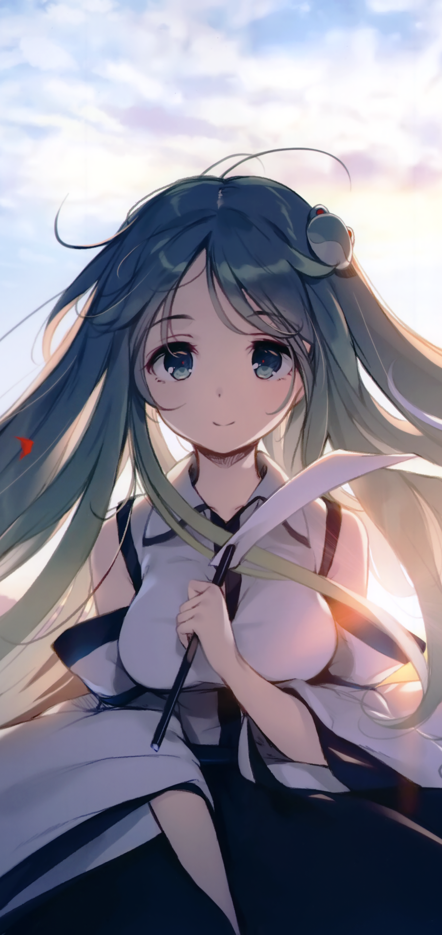 Anime Touhou, Sanae Kochiya, 1440x3040, Phone HD Wallpaper