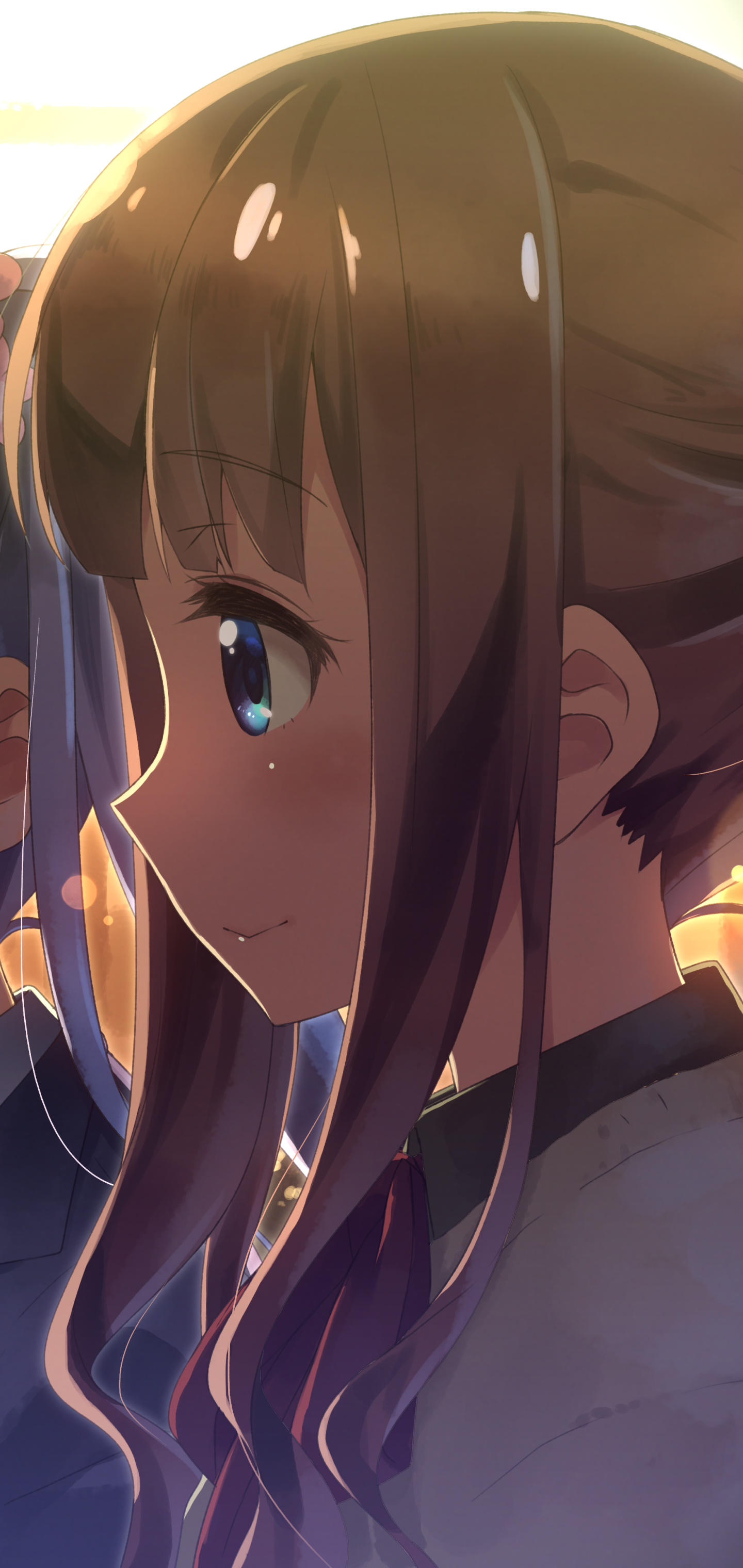 Anime New Game!, Hifumi Takimoto, Blue Eyes, 1440x3040, Phone HD Wallpaper