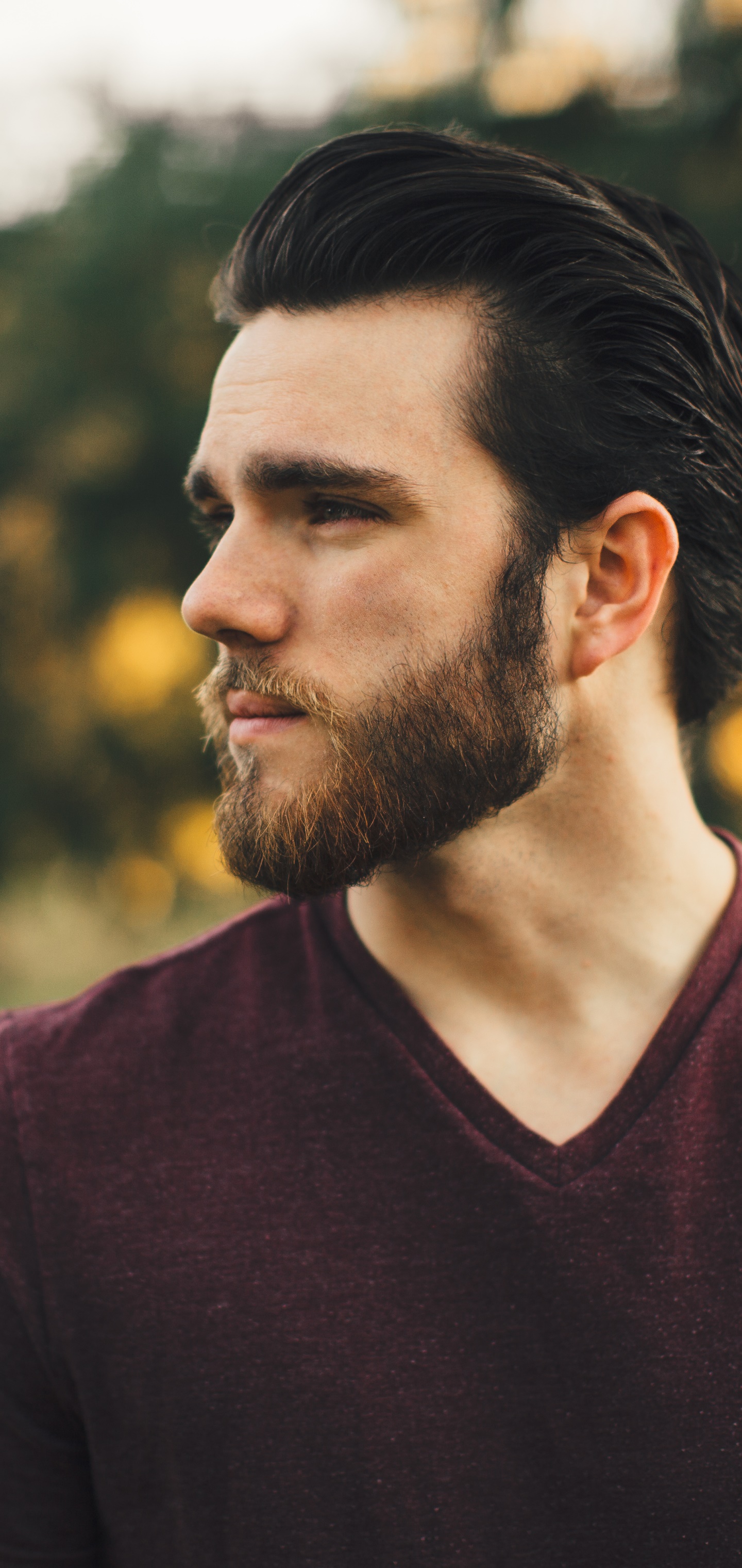 Men Model, Depth Of Field, Beard, 1440x3040, Phone HD Wallpaper