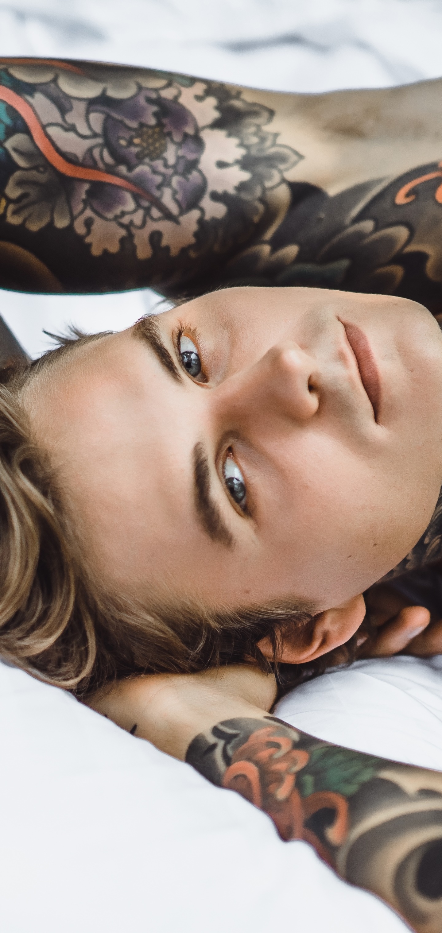Men Model, Tattoo, 1440x3040, Phone HD Wallpaper