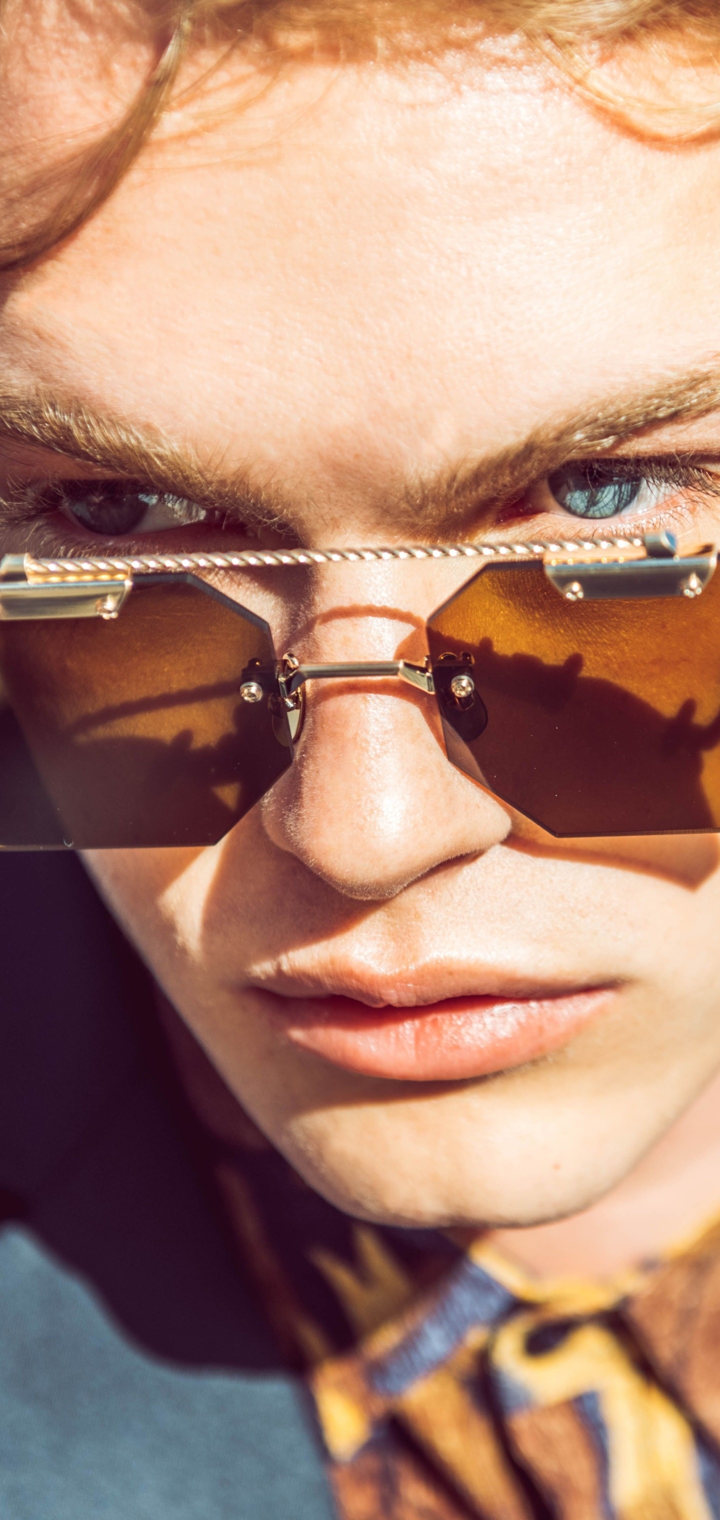 Men Model, Sunglasses, Face, Blue Eyes, 1440x3040, Phone HD Wallpaper