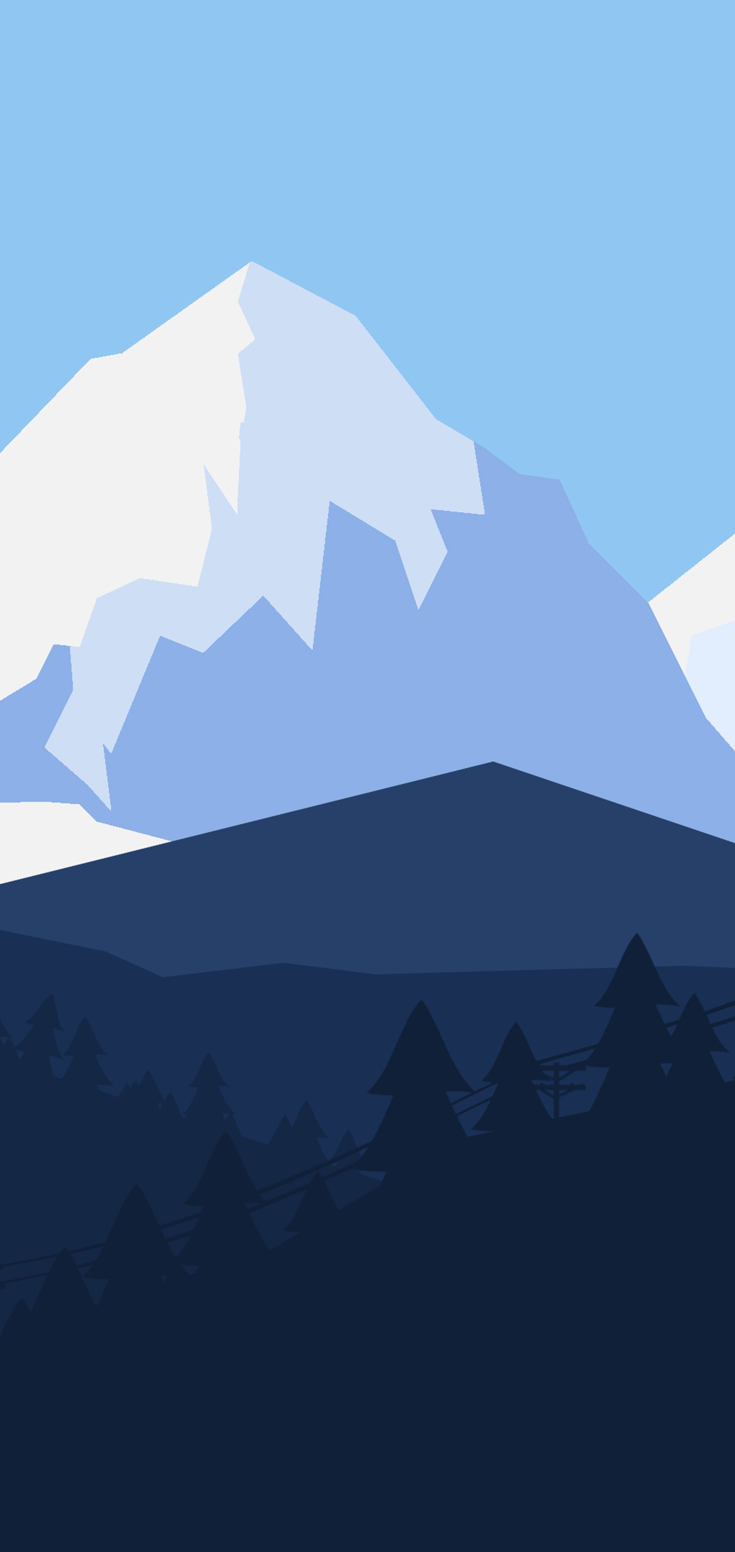 Artistic Minimalist, Mountain, 1440x3040, Phone HD Wallpaper