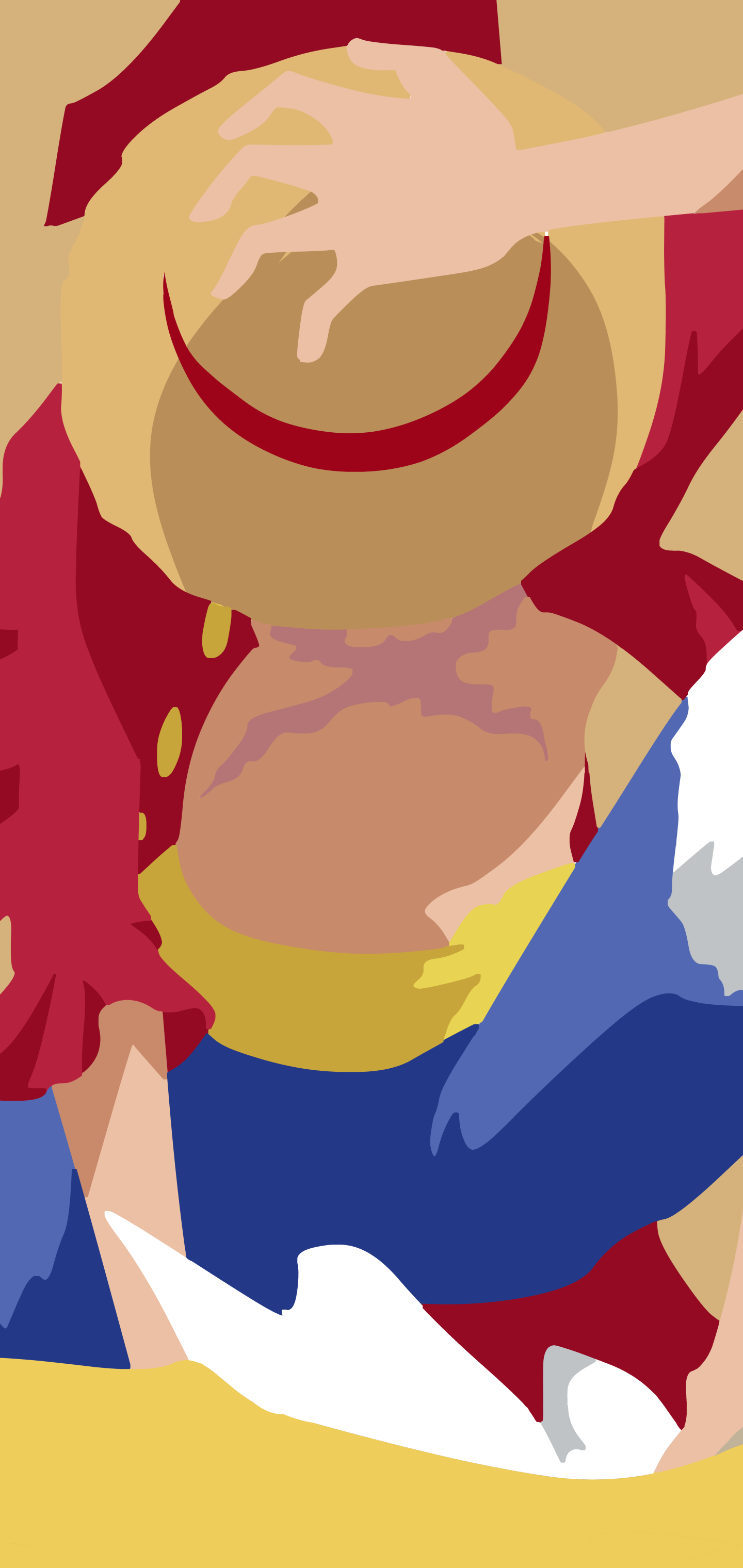 Anime One Piece, Minimalist, Monkey D. Luffy, 1440x3040, Phone HD Wallpaper