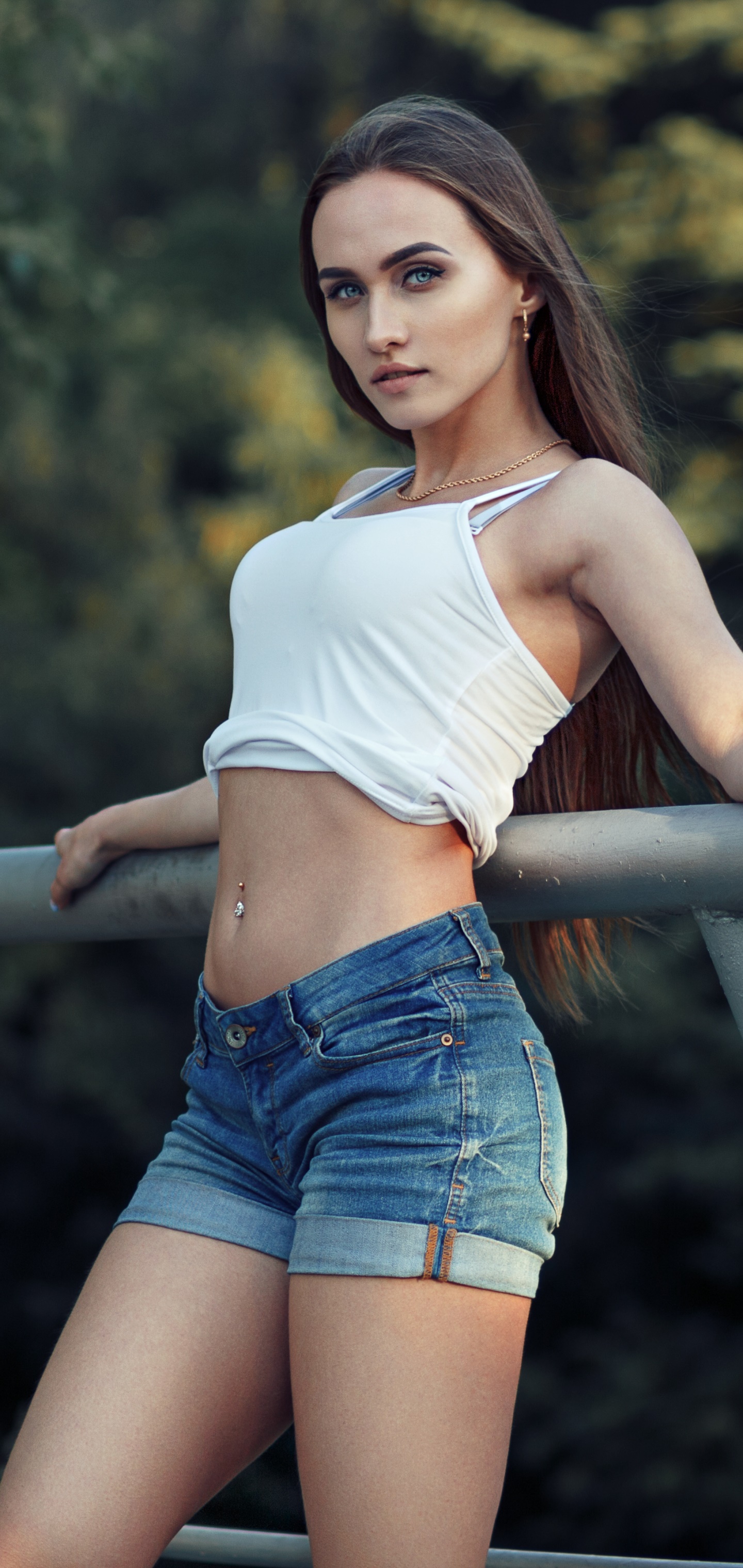 Women Model, Long Hair, Brunette, 1440x3040, Phone HD Wallpaper