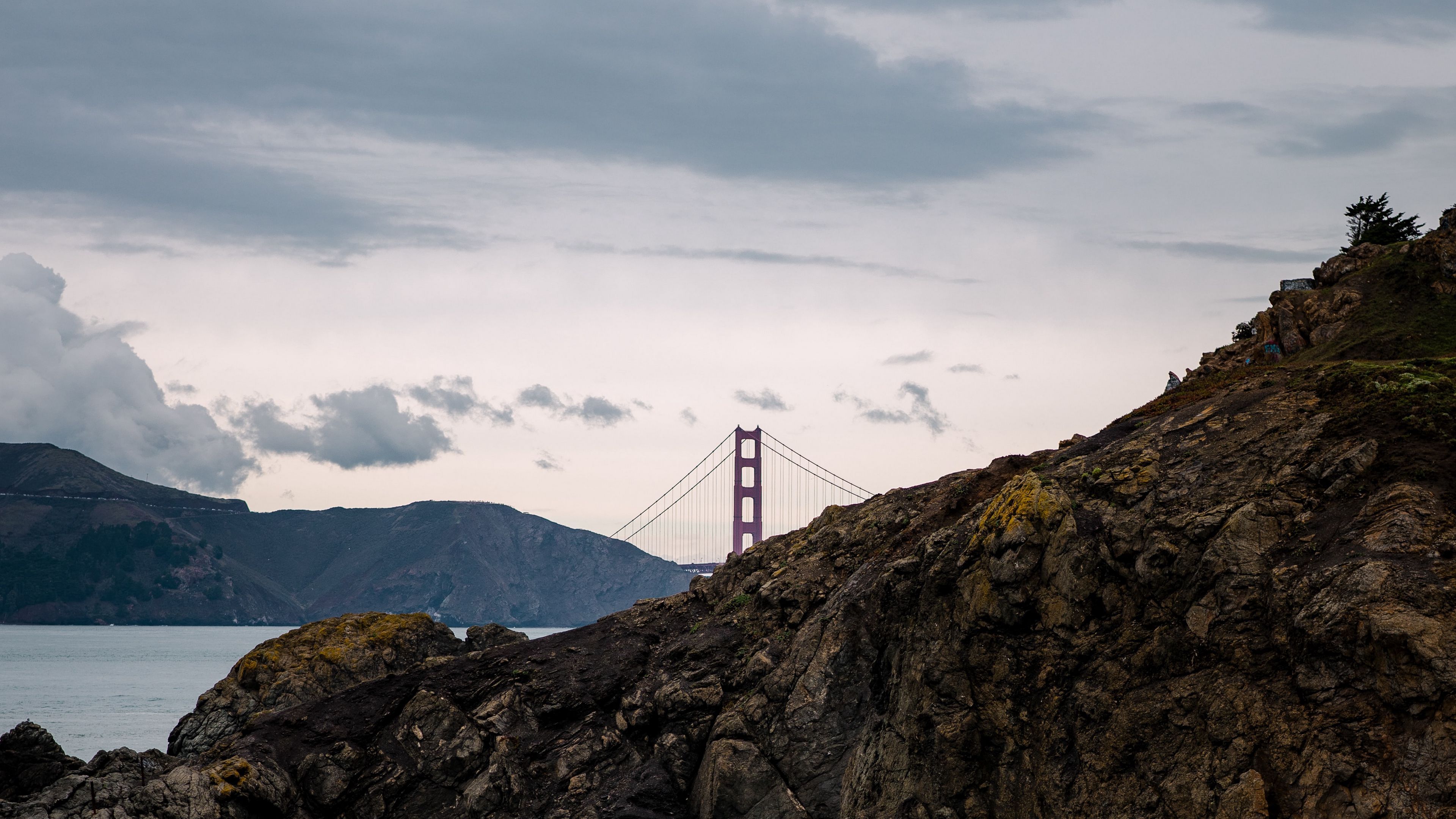 rock, block, bridge, 4k, HD Wallpaper