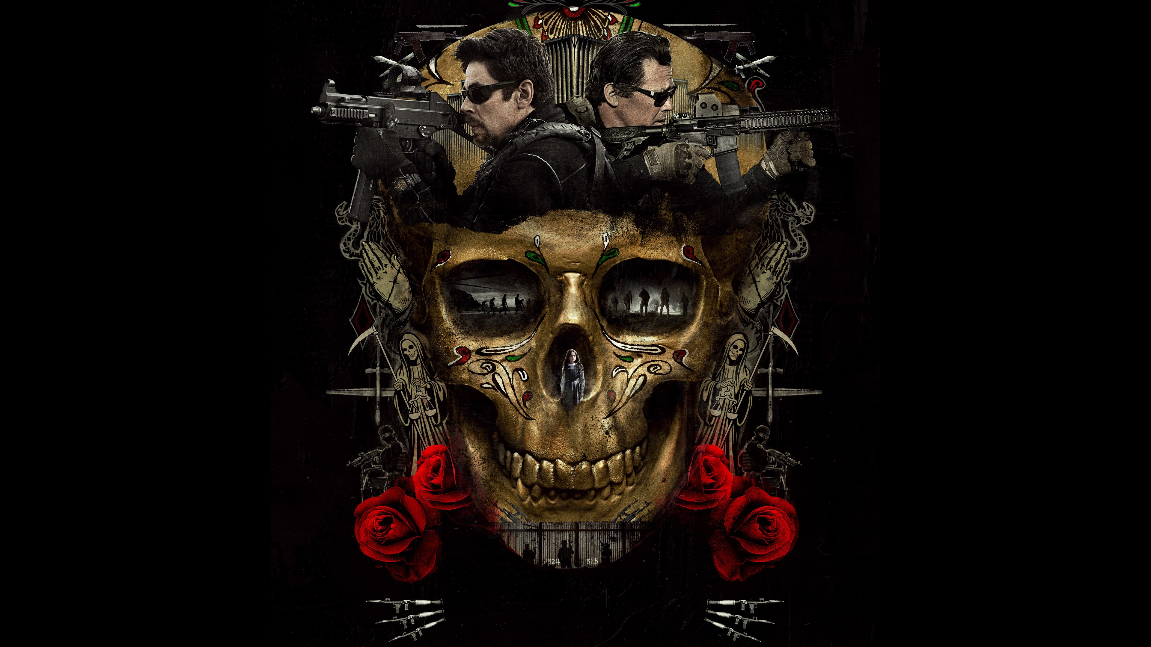 Sicario: Day Of The Soldado, Josh Brolin, Benicio Del Toro, 4K, HD Wallpaper