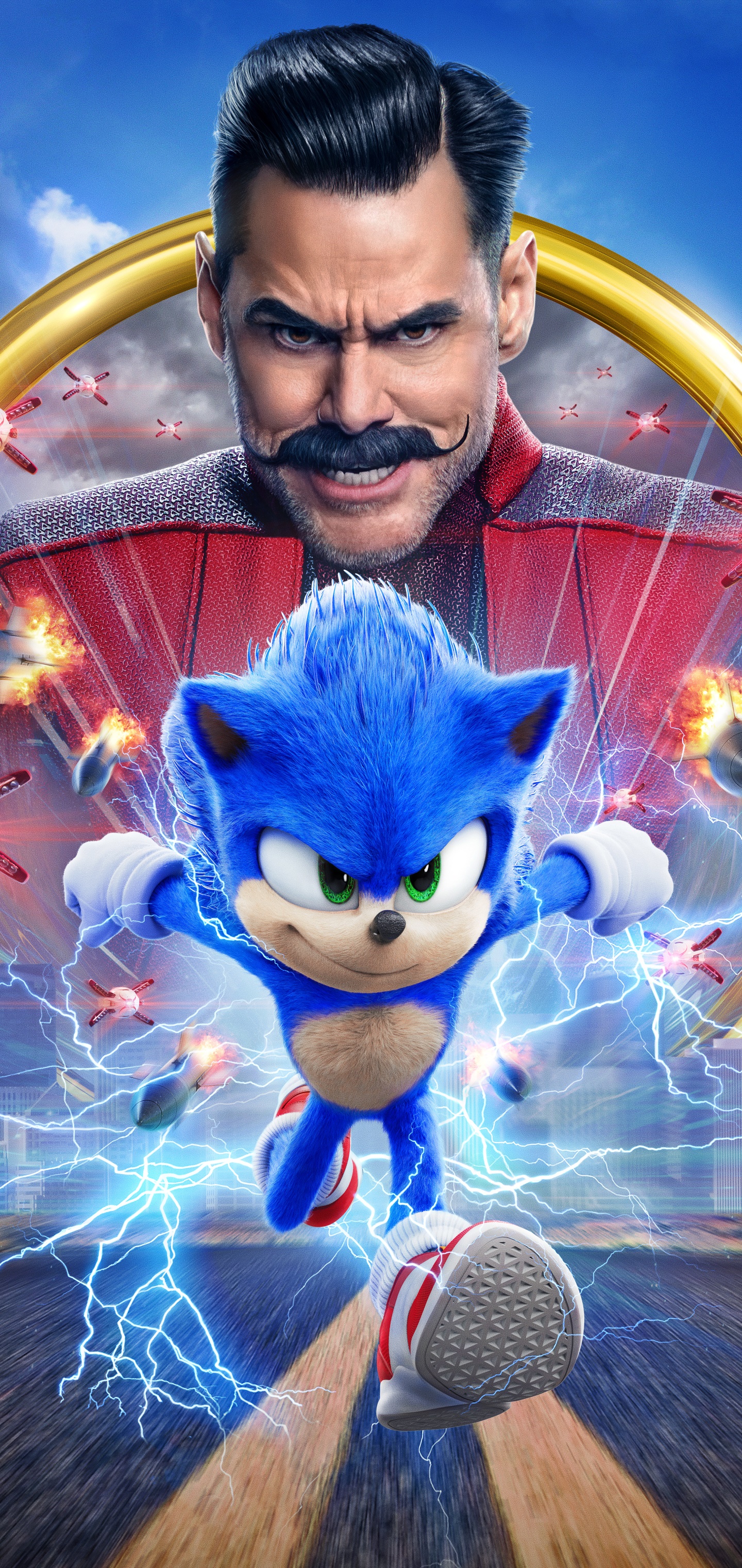Movie Sonic the Hedgehog, Doctor Robotnik, Jim Carrey, 1440x3040, Phone HD Wallpaper
