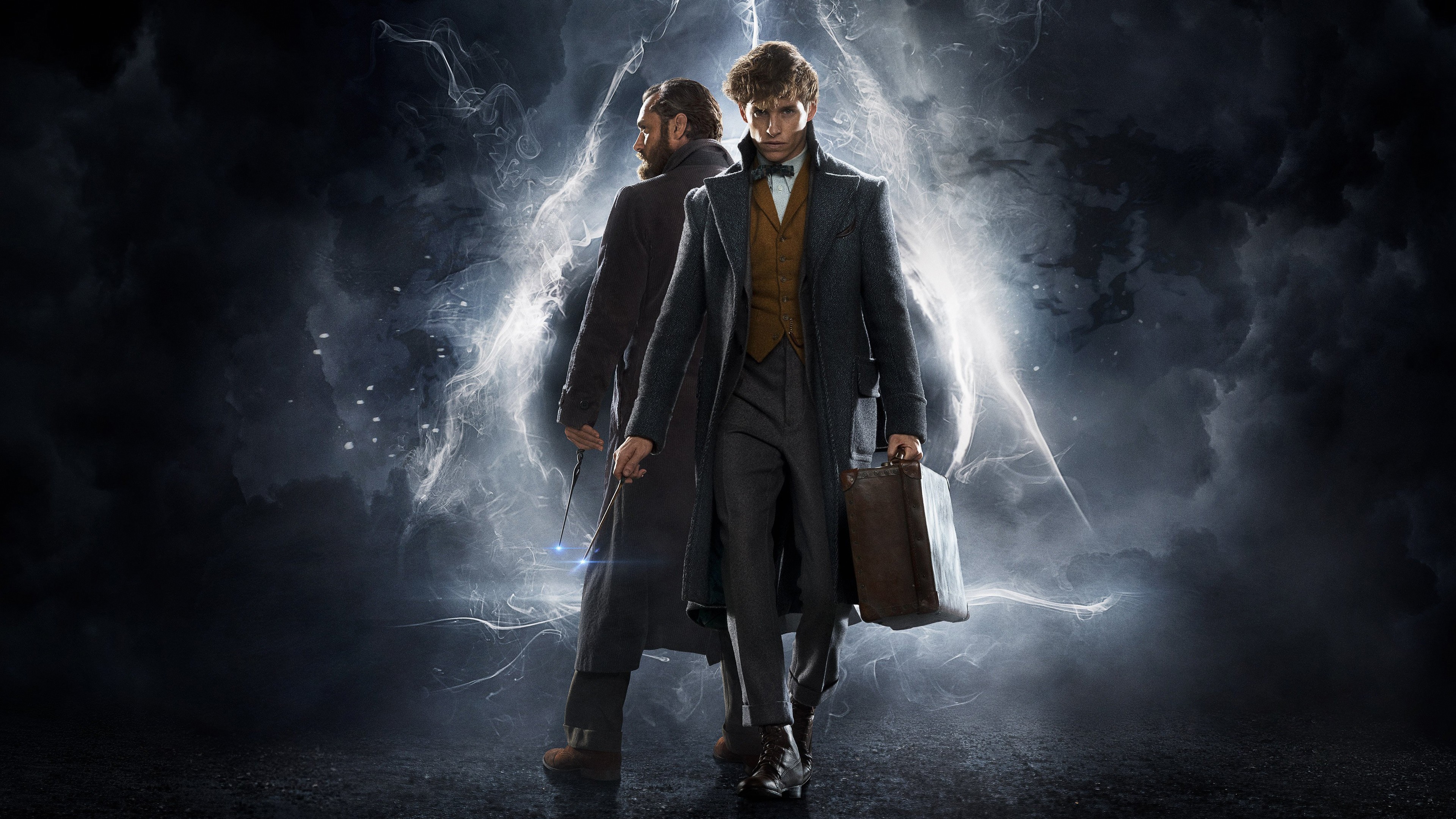 Fantastic Beasts: The Crimes of Grindelwald, Eddie Redmayne, Jude Law, 4k, HD Wallpaper