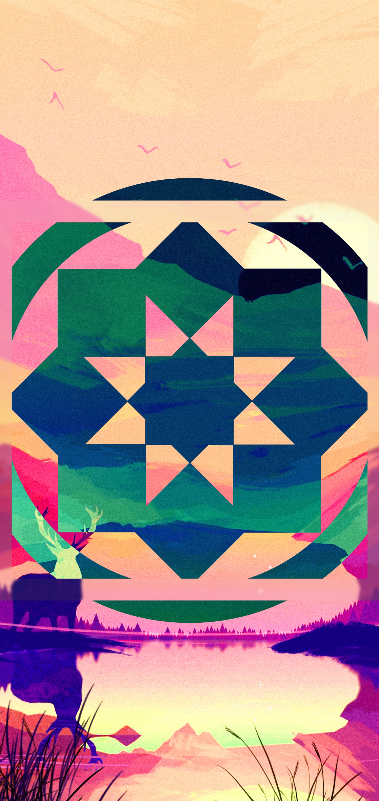Video Game Firewatch, Polyscape, Shapes, 1440x3040, Phone HD Wallpaper