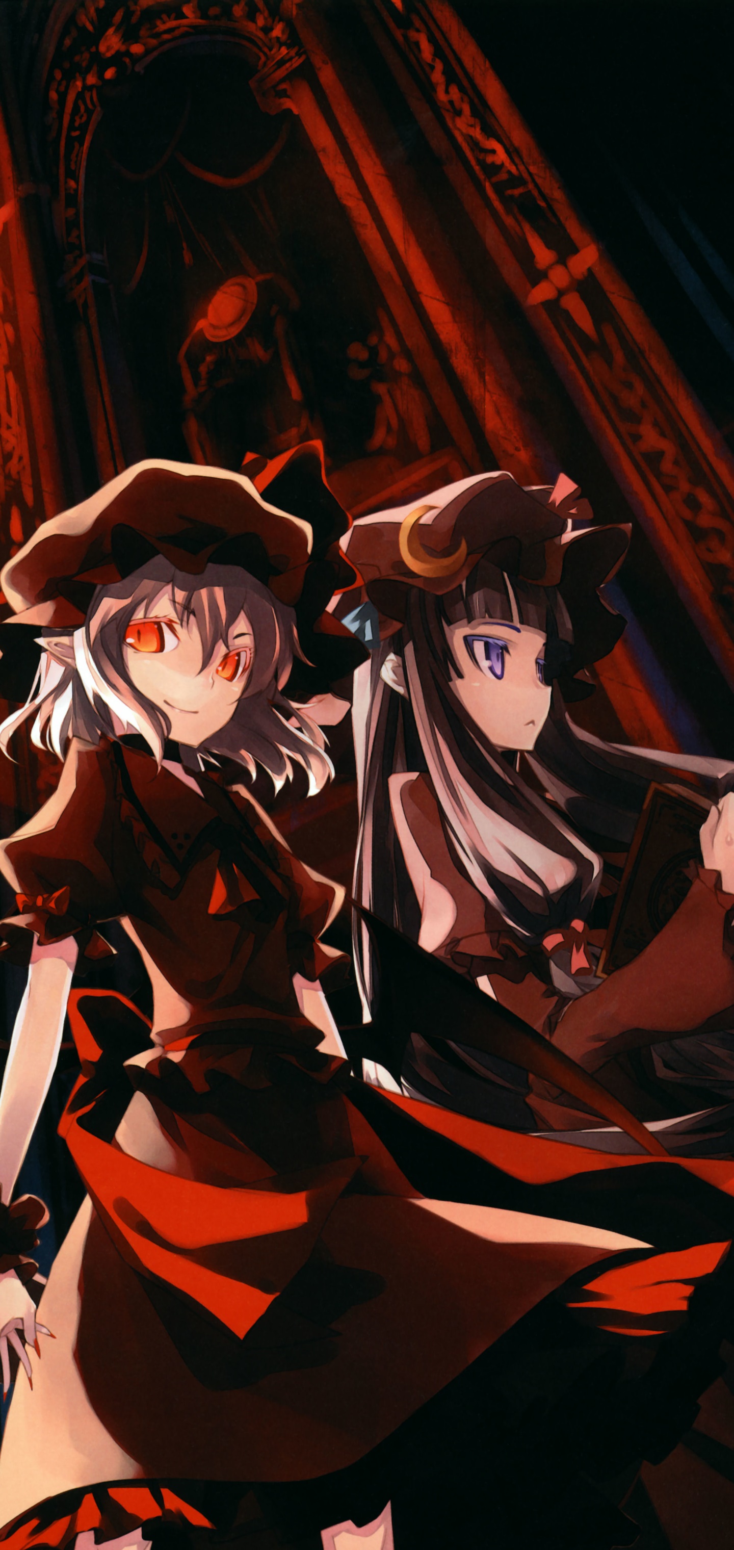 Anime Touhou, Sakuya Izayoi, Remilia Scarlet, 1440x3040, Phone HD Wallpaper