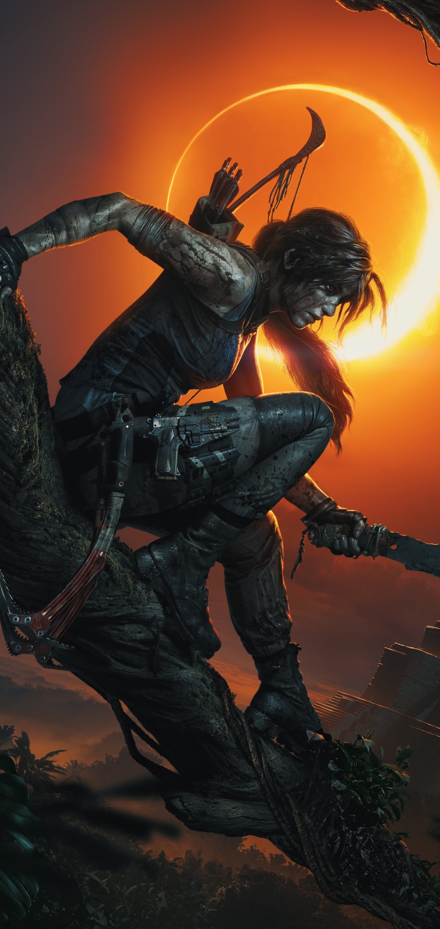 Video Game Shadow of the Tomb Raider, Woman Warrior, Lara Croft, 1440x3040, Phone HD Wallpaper