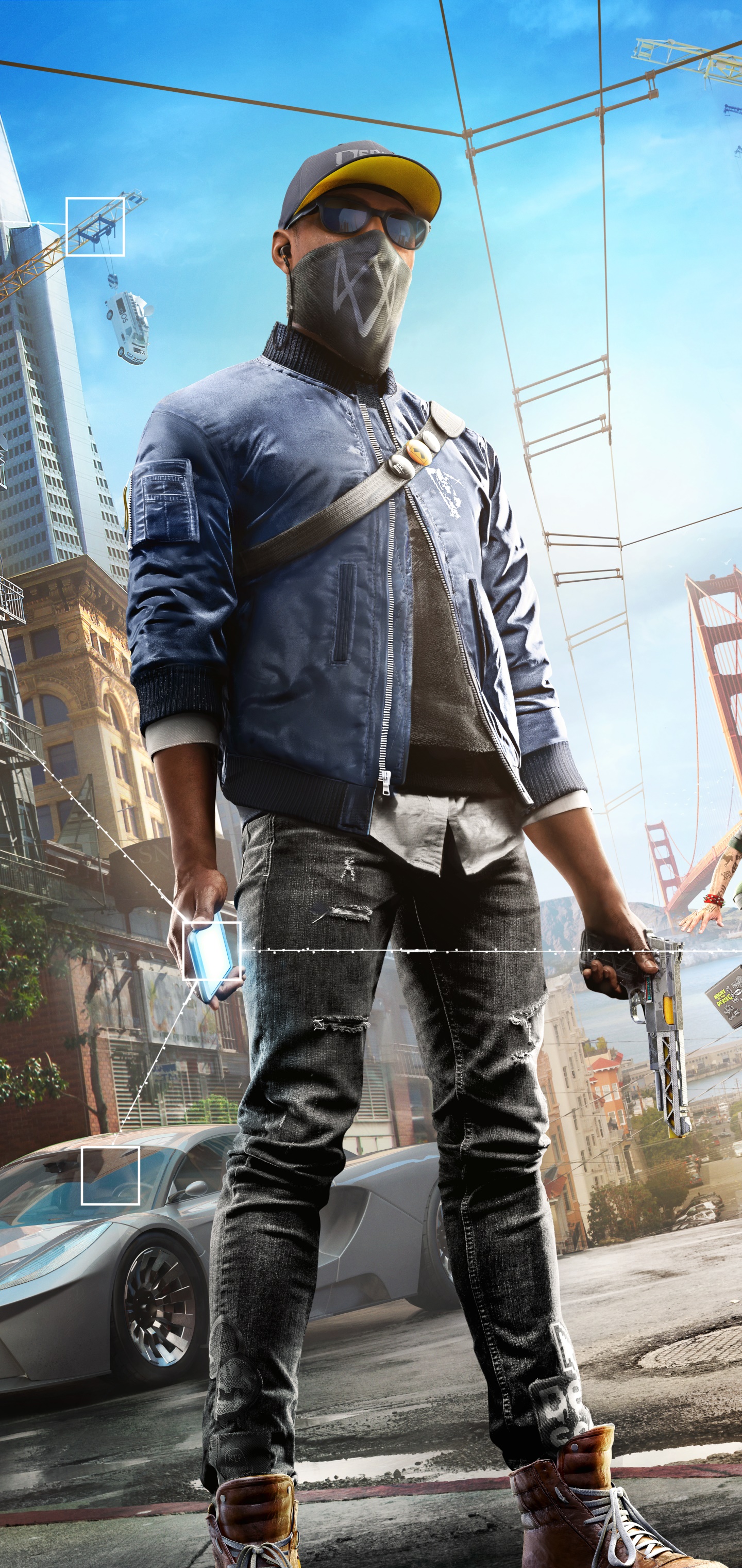 Video Game Watch Dogs 2, San Francisco, Marcus Holloway, 1440x3040, Phone HD Wallpaper