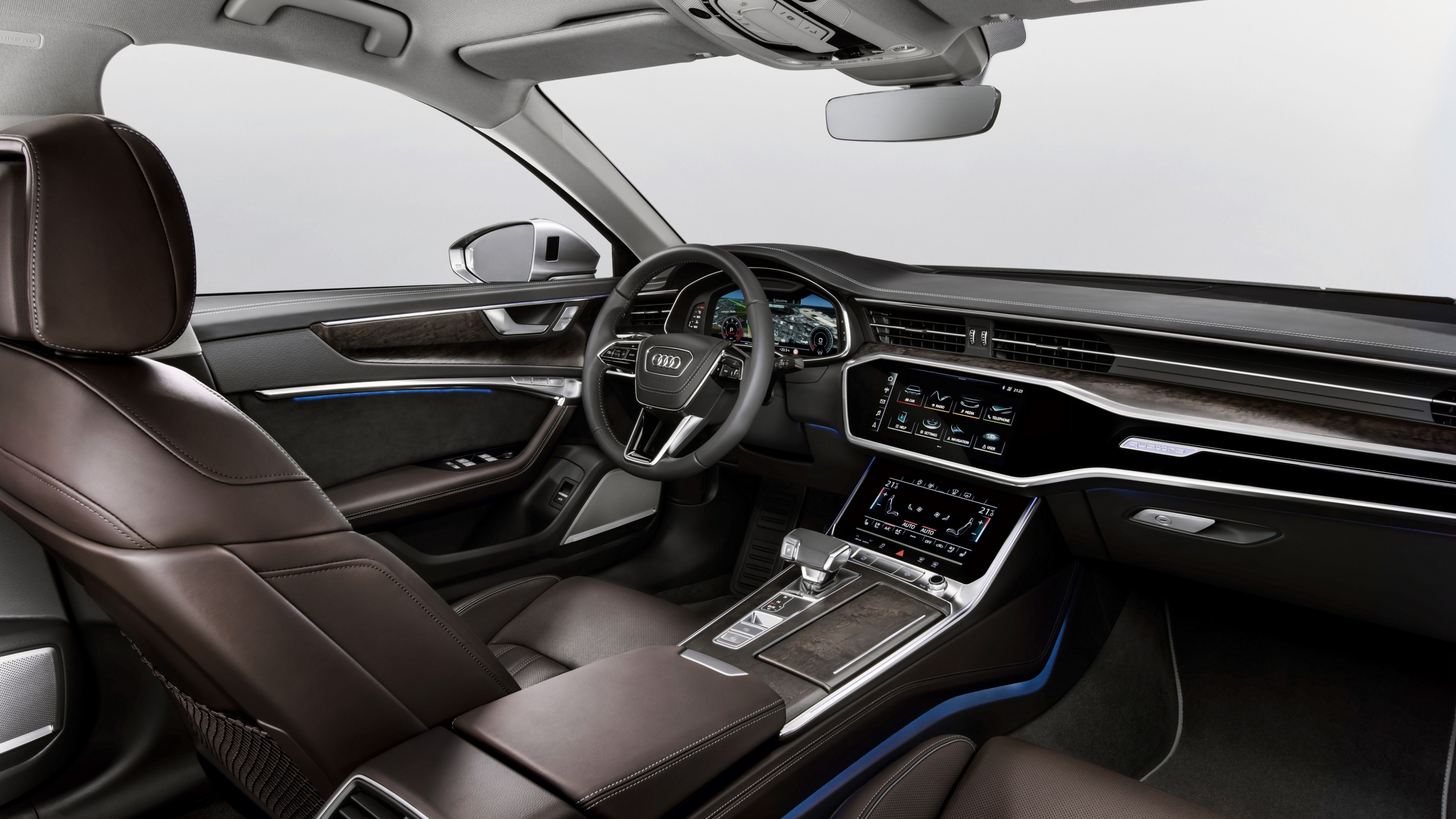 Audi A6, 2018 Cars, interior, 4k, HD Wallpaper