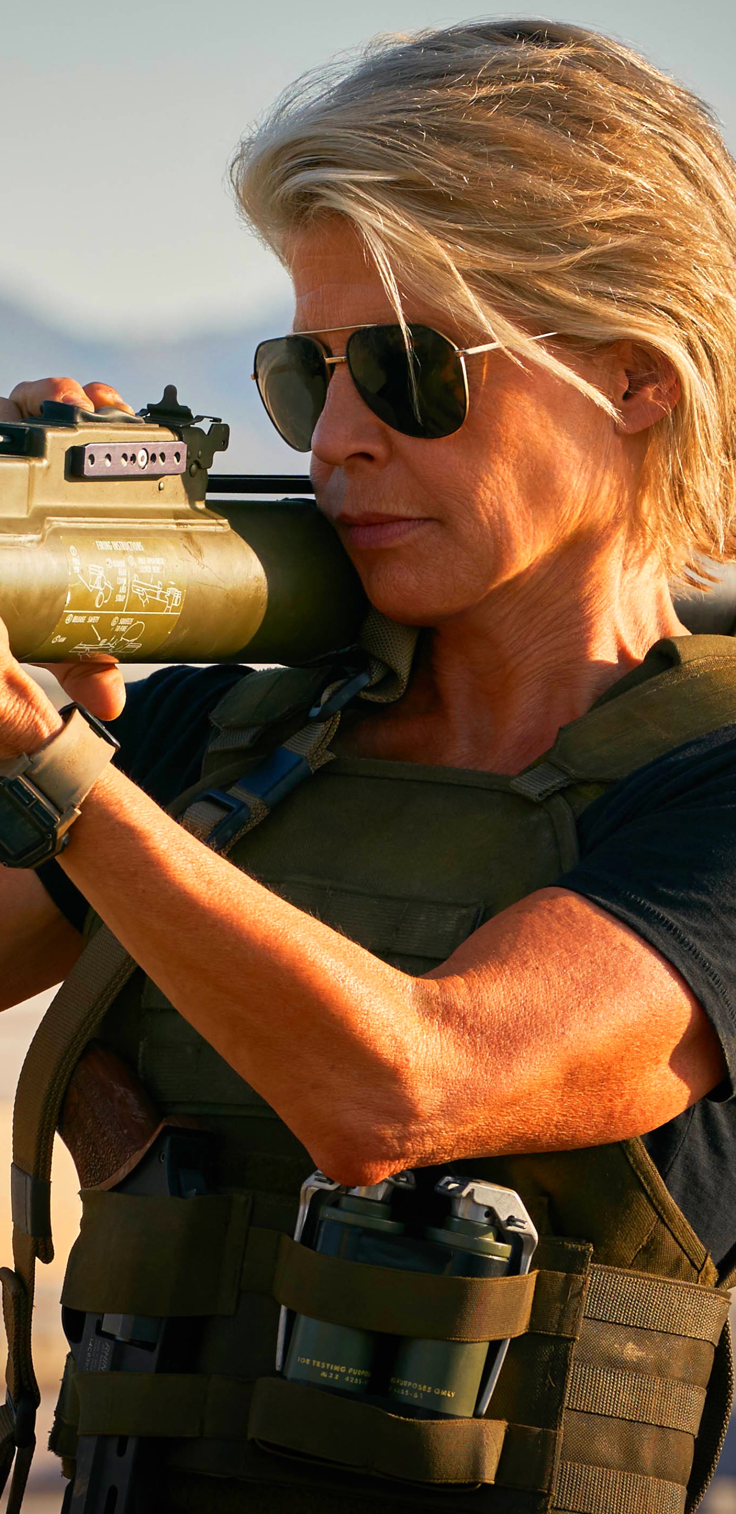 Movie Terminator: Dark Fate, Linda Hamilton, Sarah Connor, 1440x2960, Phone HD Wallpaper