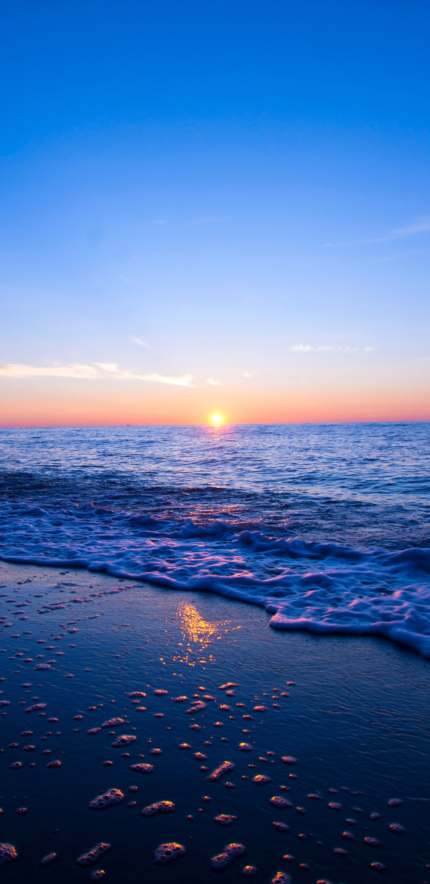 Earth Sunset, Ocean, 1440x2960, Phone HD Wallpaper
