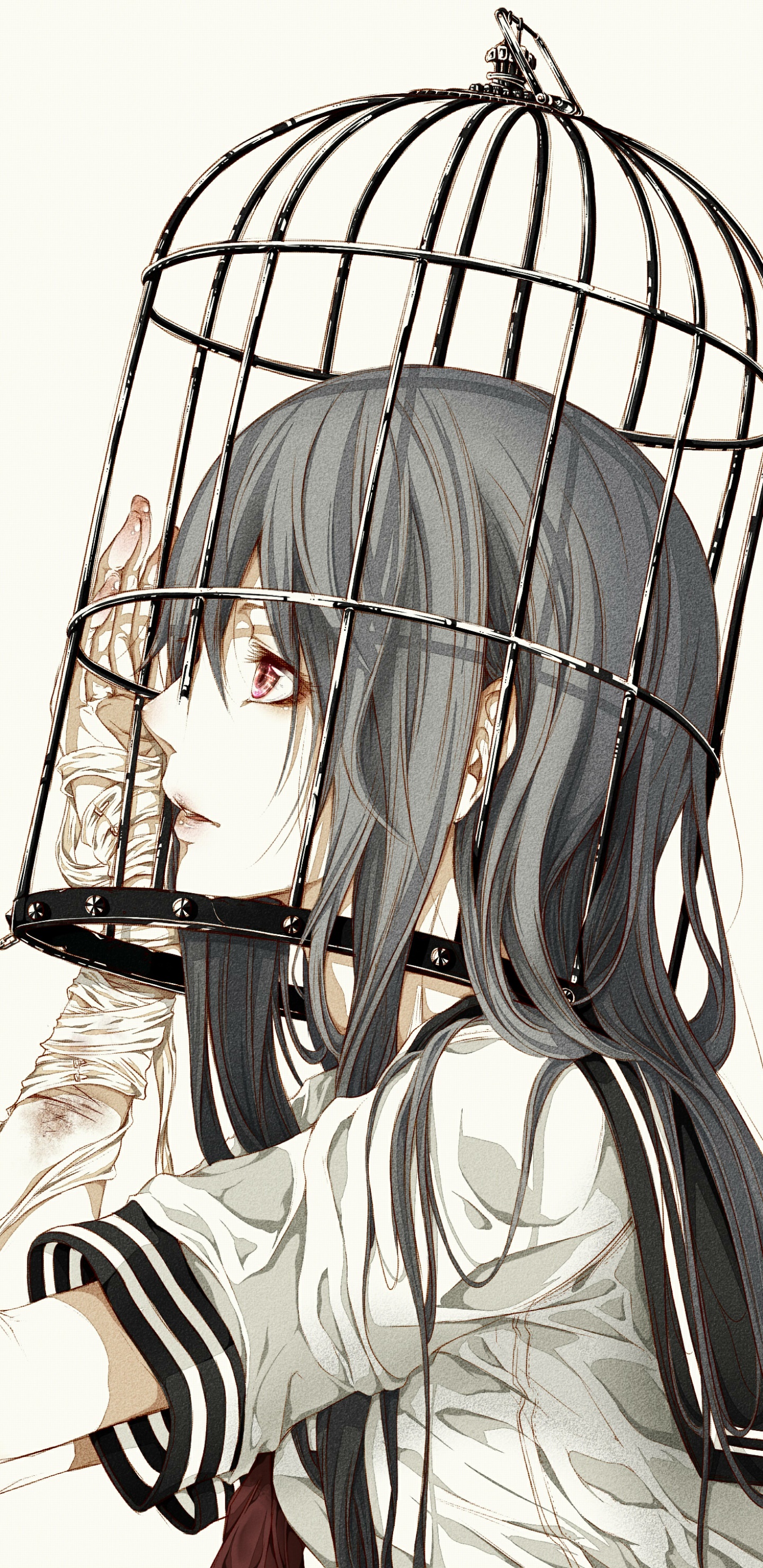 Anime Girl, School Uniform, 1440x2960, Phone HD Wallpaper