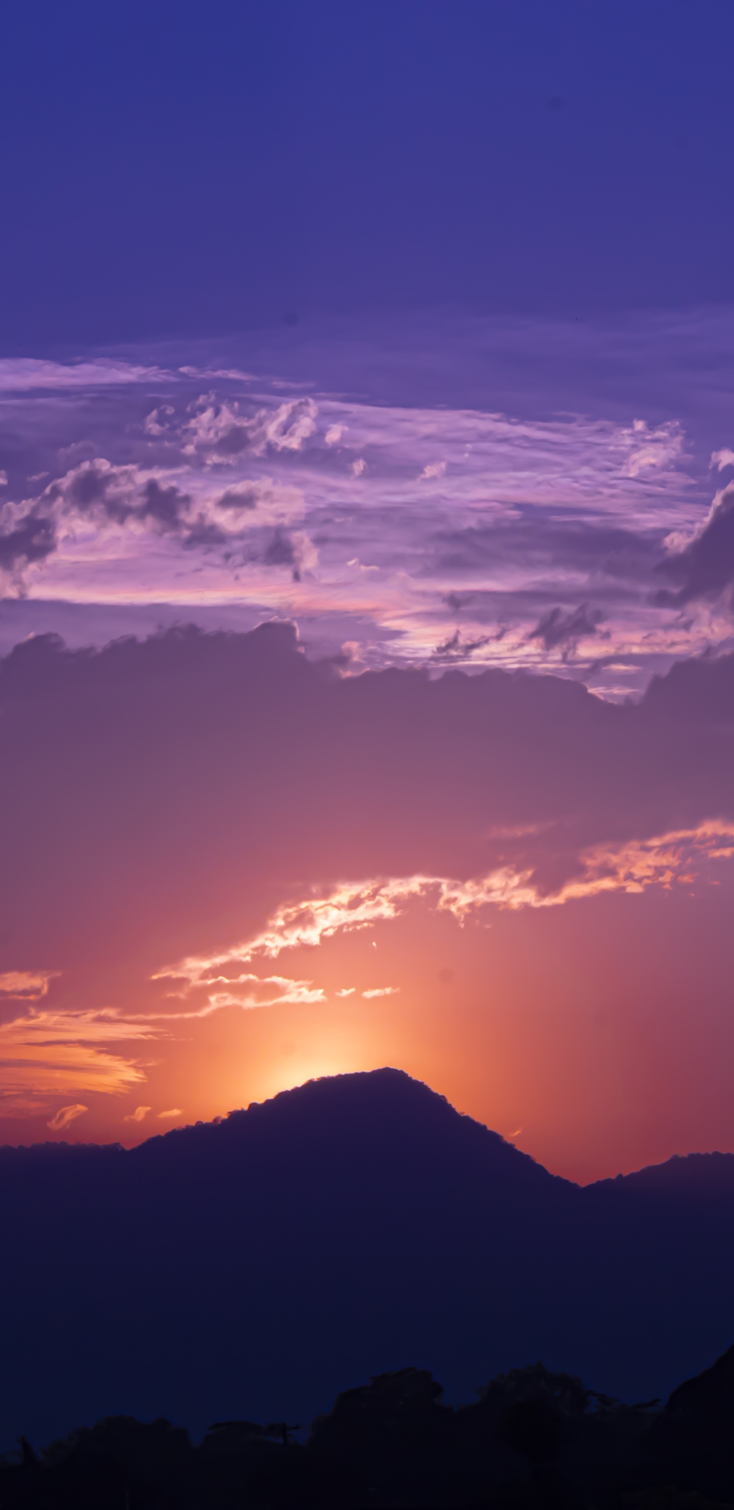 Earth Sunset, Mountain, 1440x2960, Phone HD Wallpaper