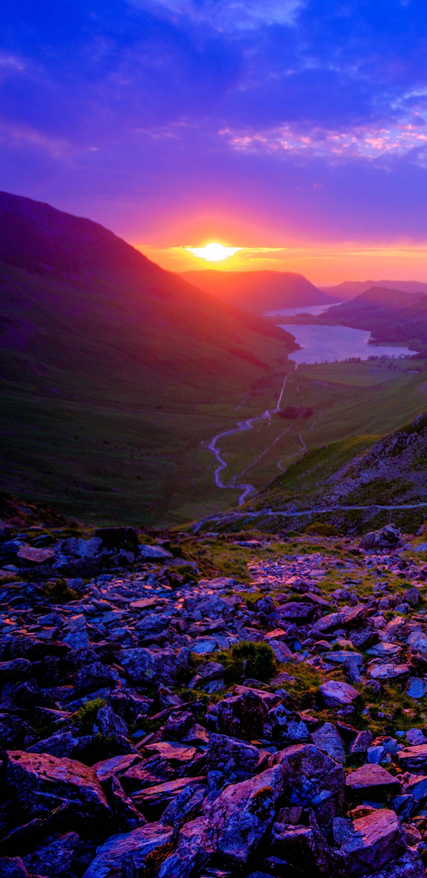 Photography Sunset, Valley, Mountain, 1440x2960, Phone HD Wallpaper