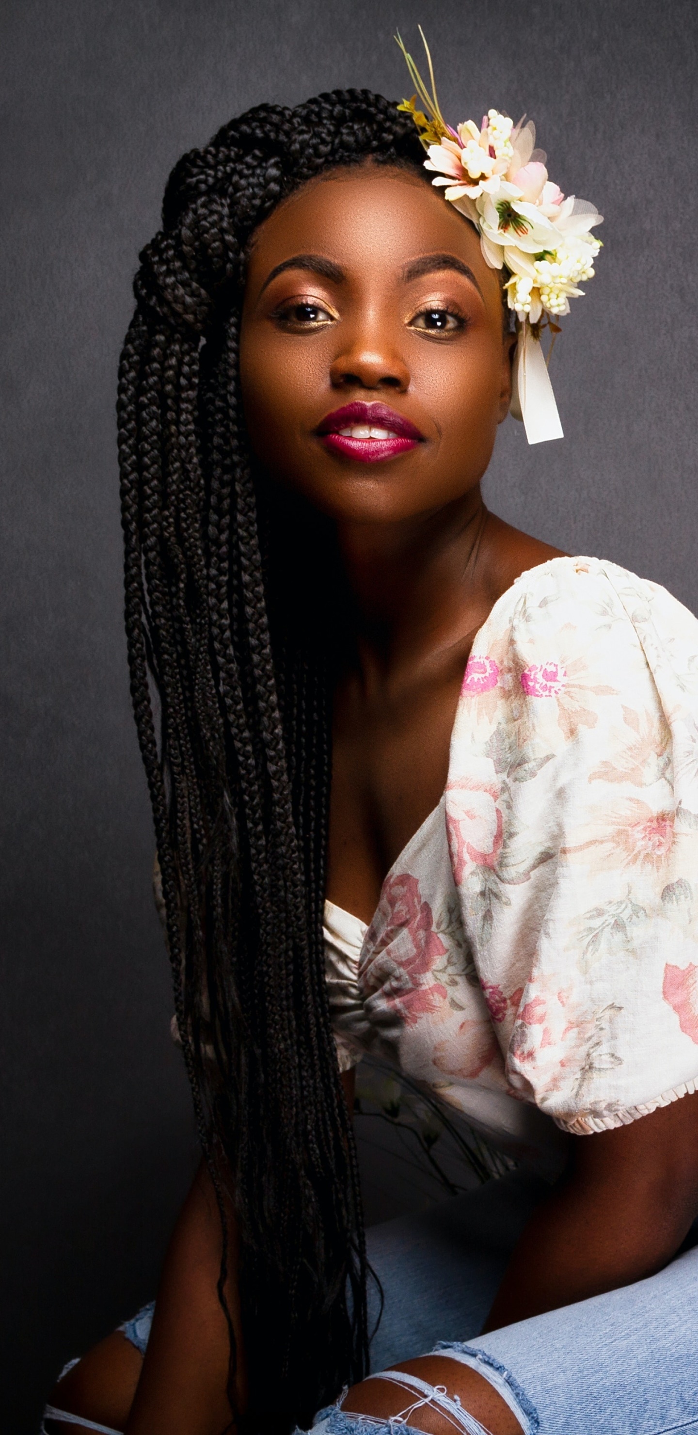 Women Model, Black Hair, Long Hair, Braid, 1440x2960, Phone HD Wallpaper