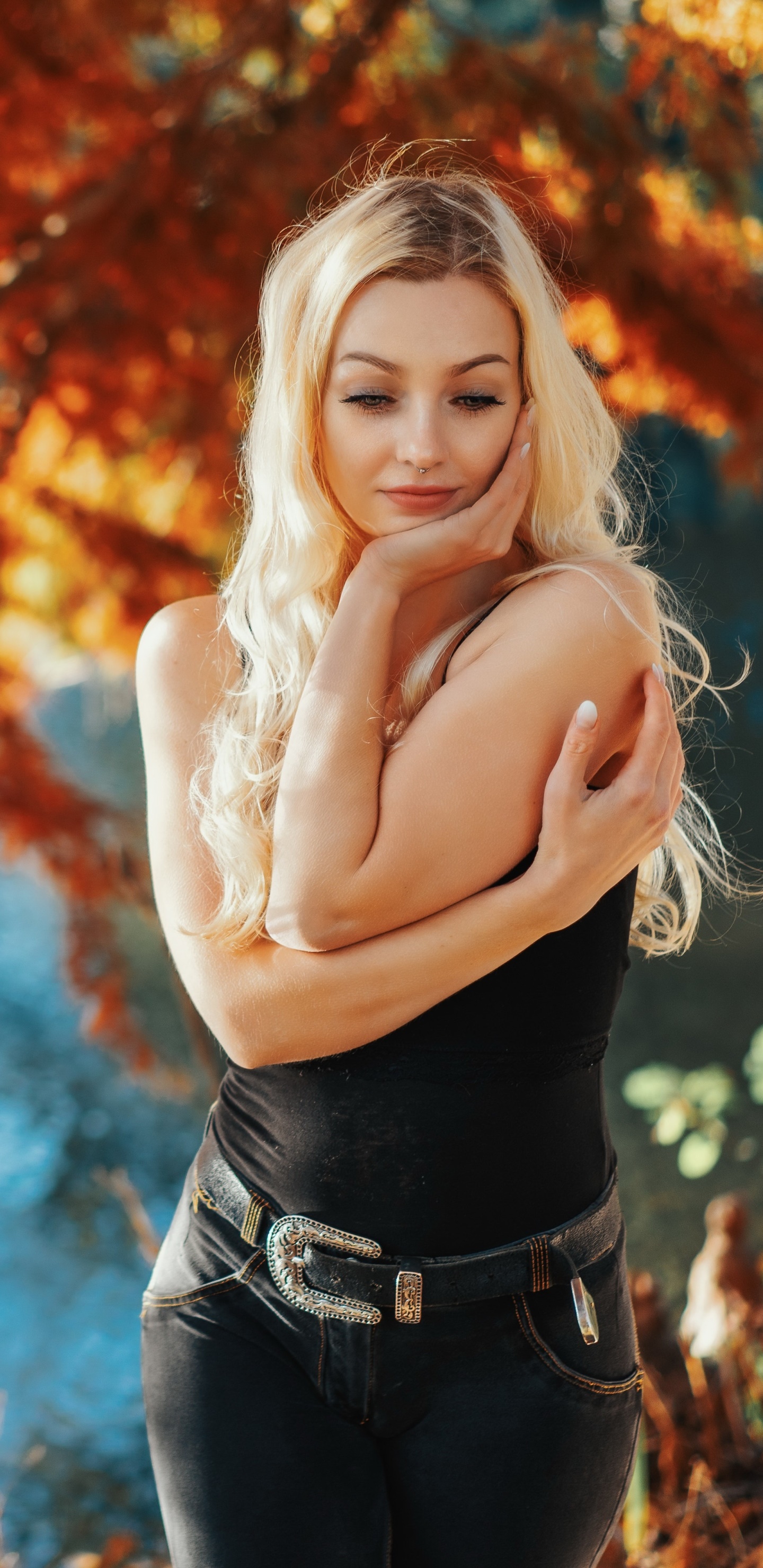 Women Model, Blonde, Depth Of Field, 1440x2960, Phone HD Wallpaper