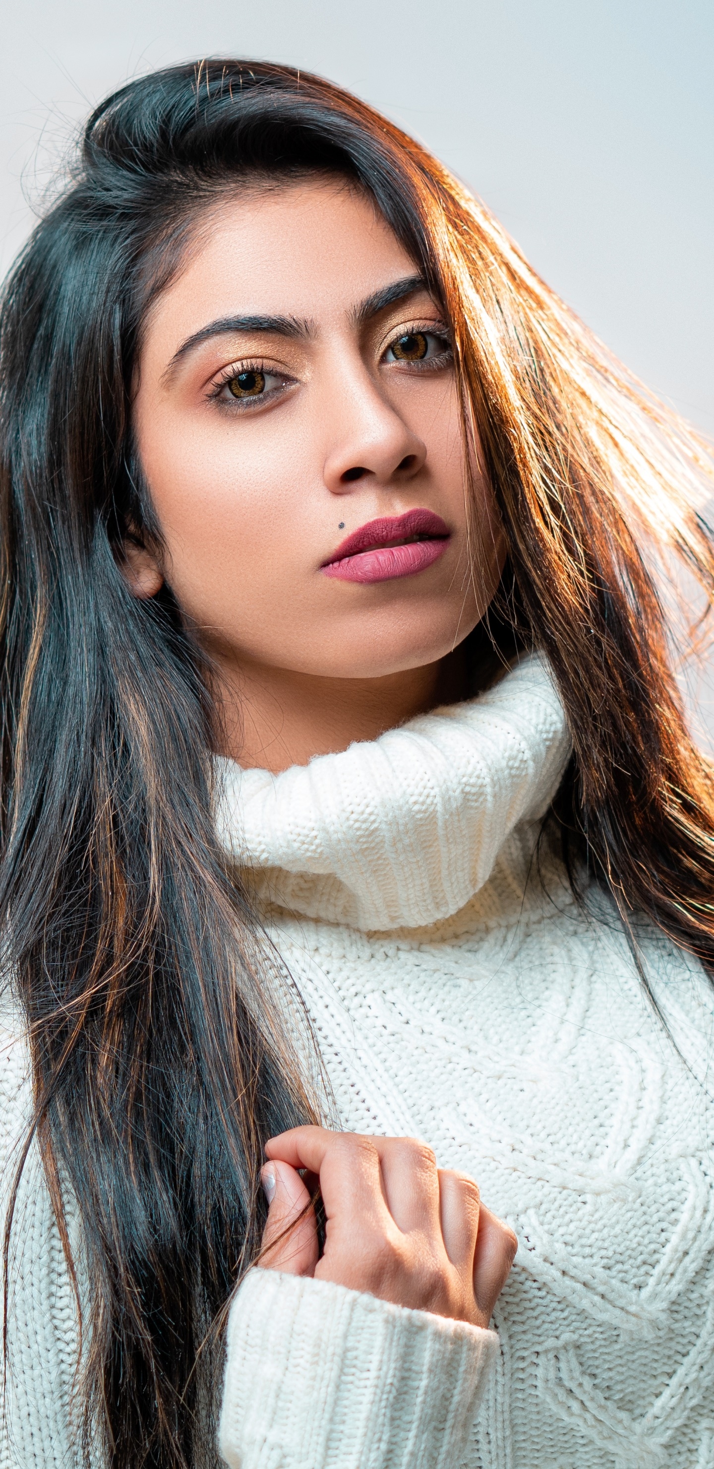 Women Model, Brunette, Lipstick, 1440x2960, Phone HD Wallpaper