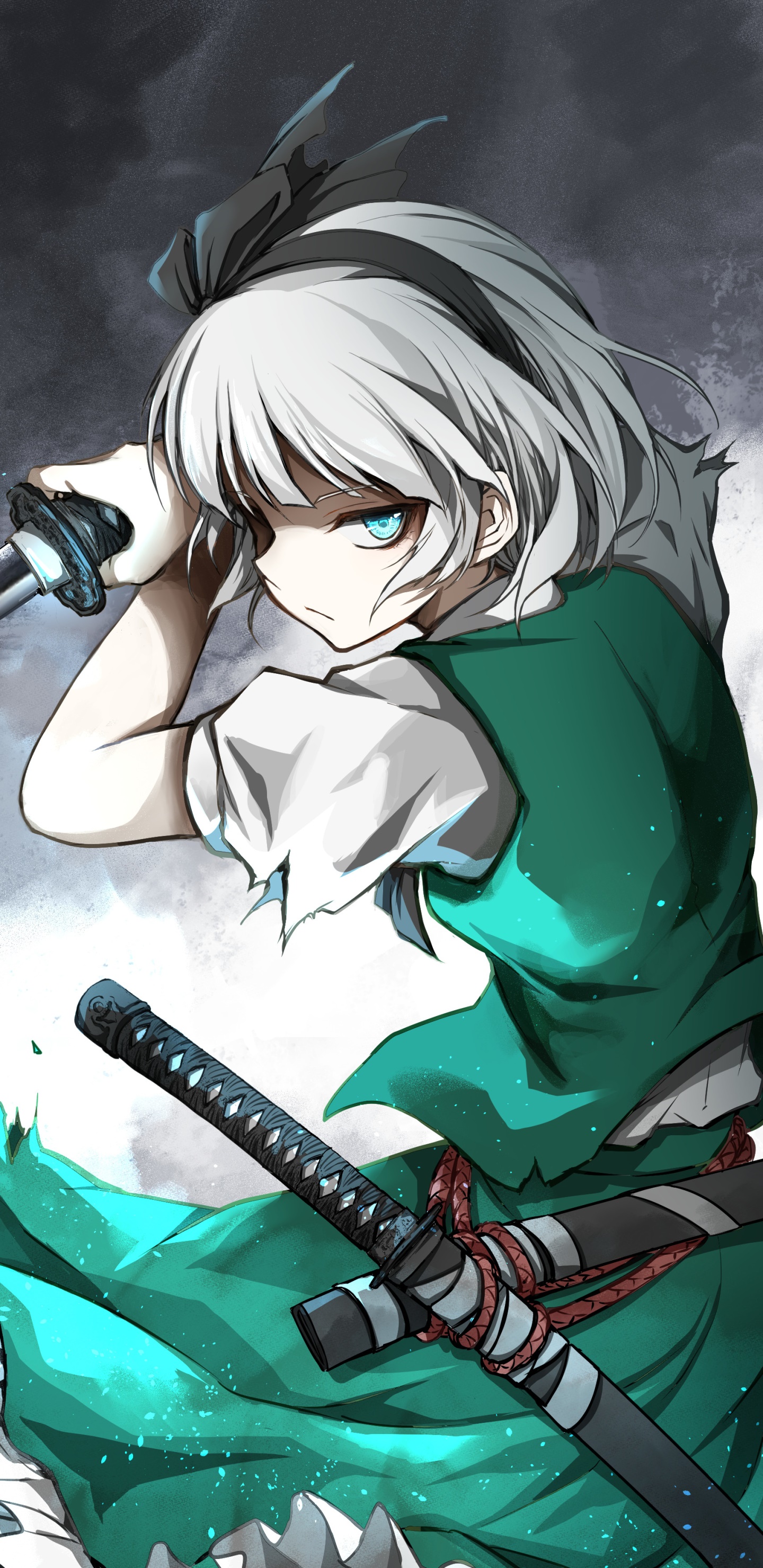 Anime Touhou, Youmu Konpaku, 1440x2960, Phone HD Wallpaper