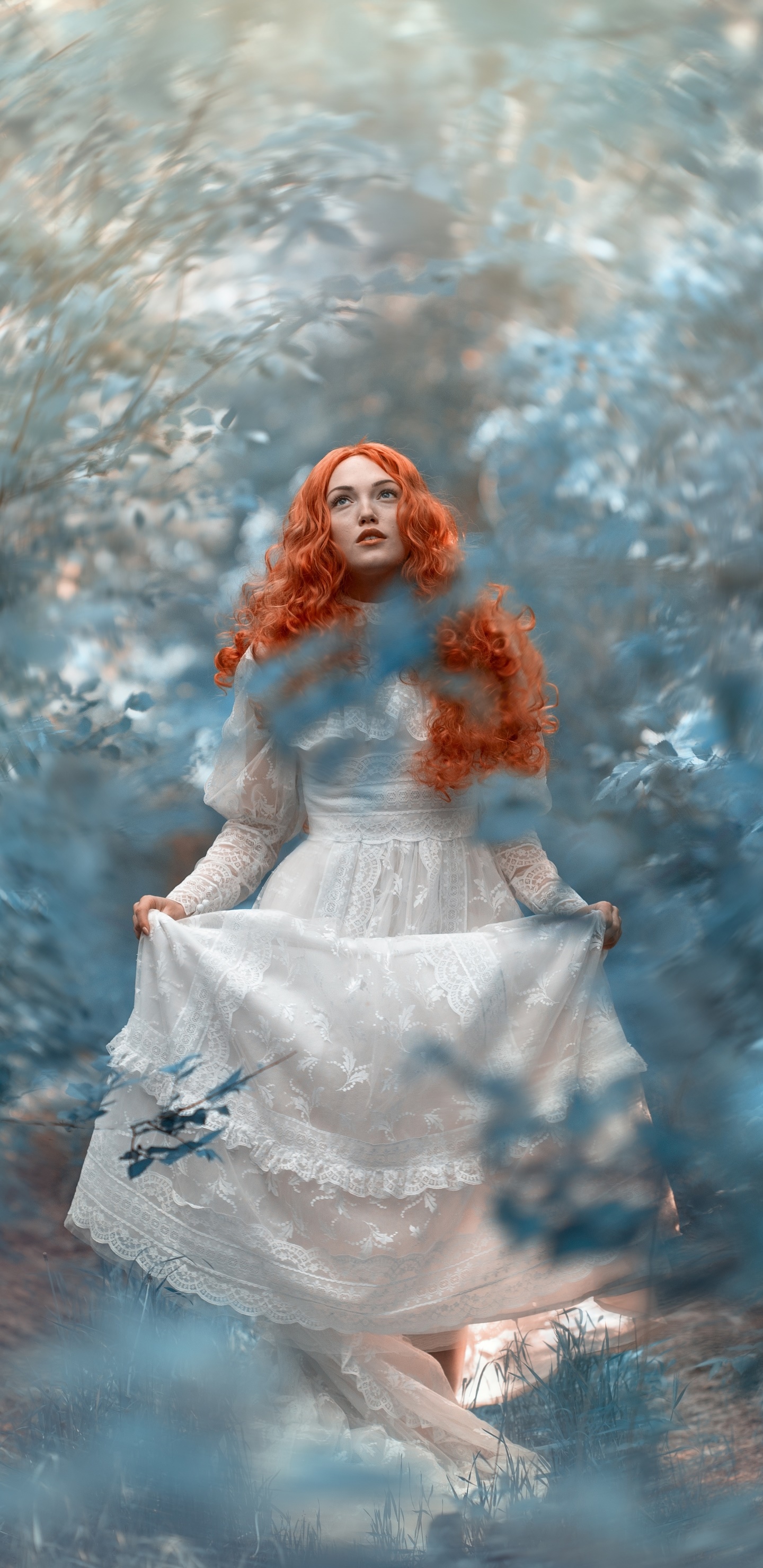 Women Model, Redhead, Dress, 1440x2960, Phone HD Wallpaper