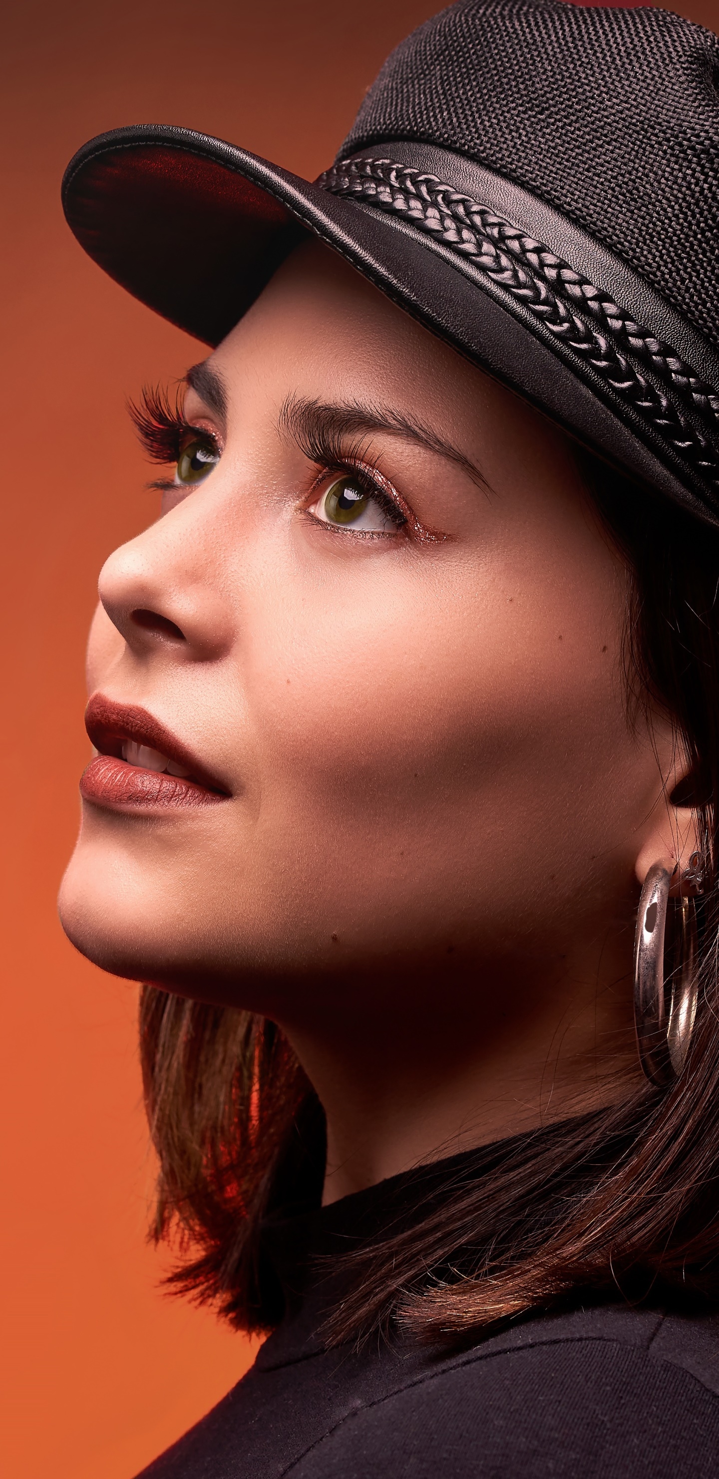 Women Model, Hat, Face, Brunette, 1440x2960, Phone HD Wallpaper