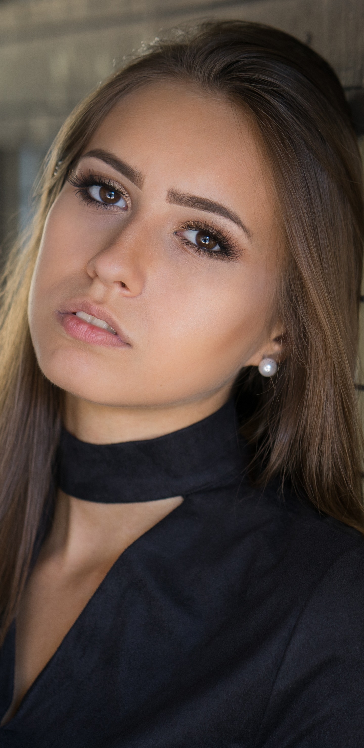 Women Model, Brunette, Brown Eyes, 1440x2960, Phone HD Wallpaper