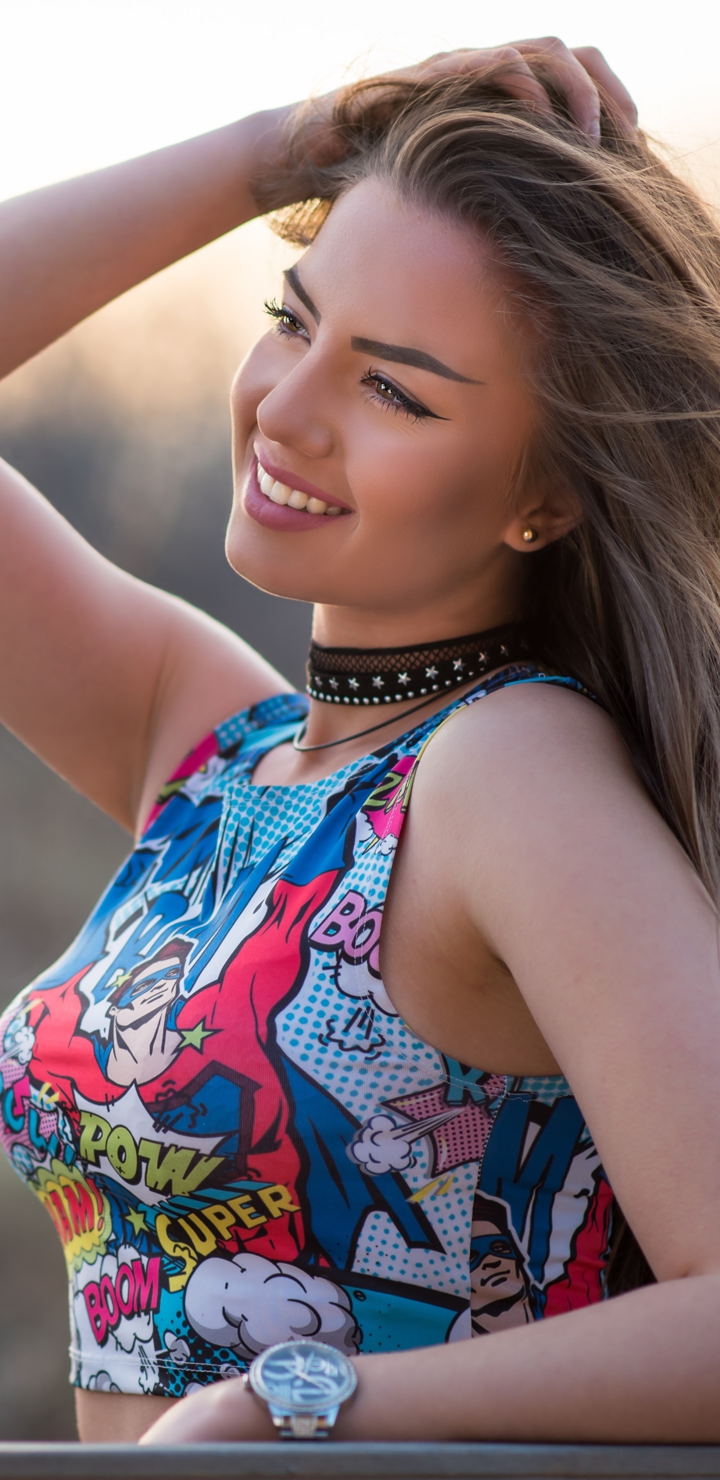 Women Model, Smile, Brunette, Long Hair, 1440x2960, Phone HD Wallpaper