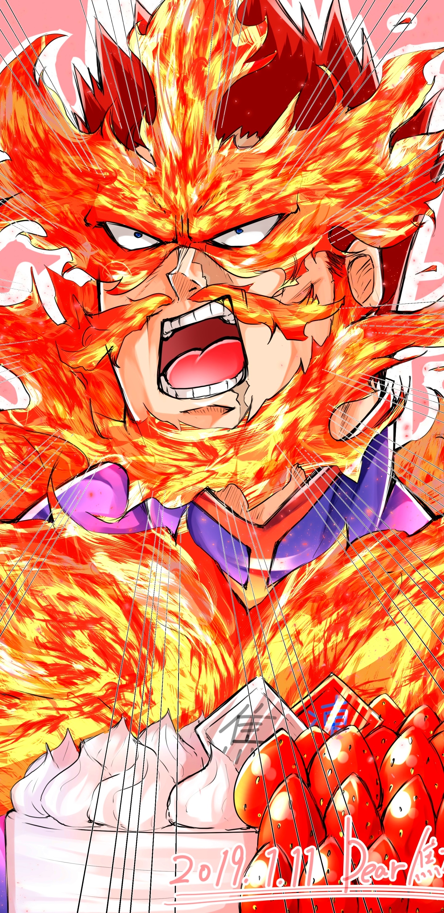 Anime My Hero Academia, Endeavor (Boku No Hero Academia), Enji Todoroki, 1440x2960, Phone HD Wallpaper
