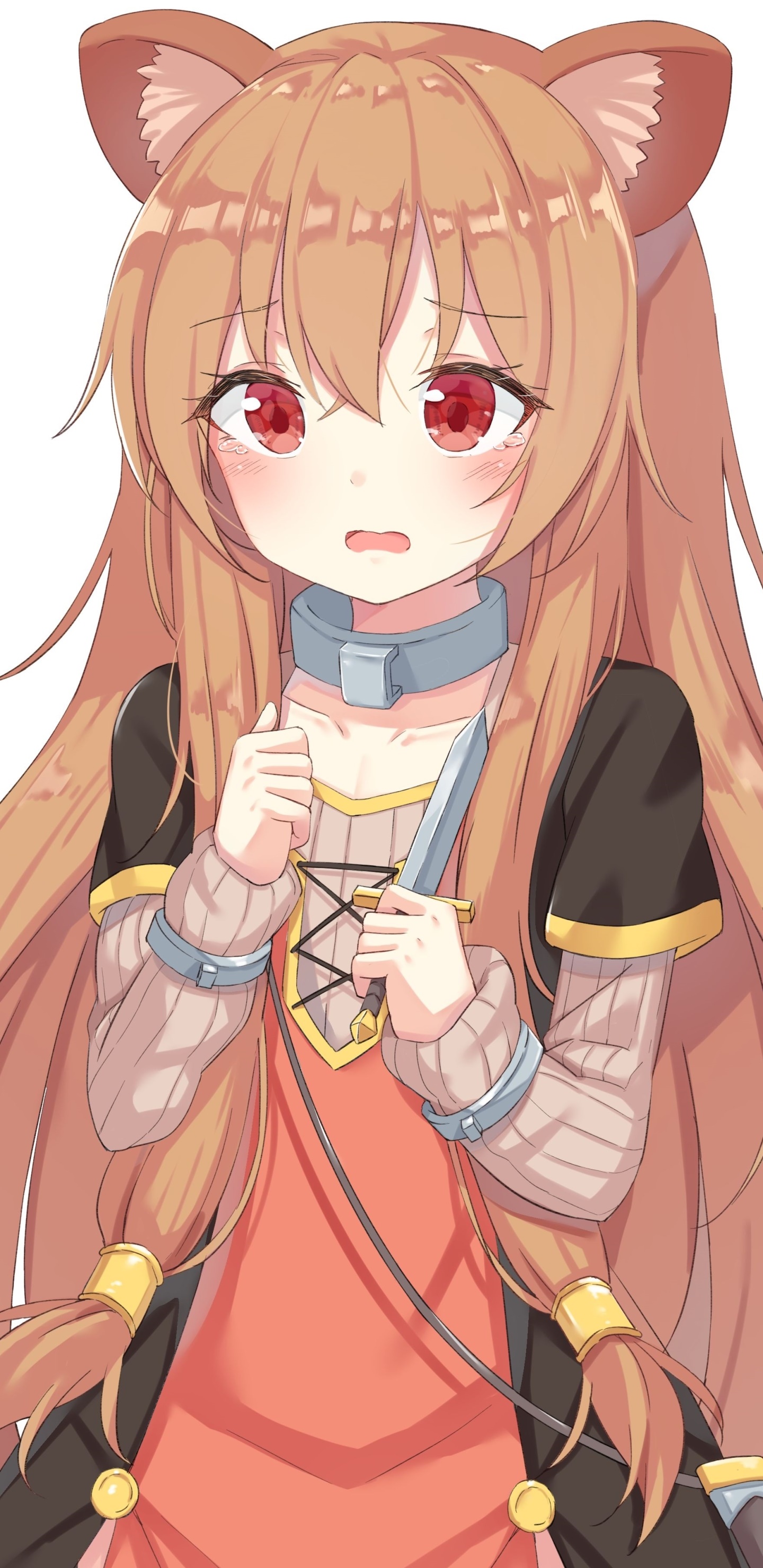 Anime The Rising of the Shield Hero, Raphtalia (The Rising Of The Shield Hero), Brown Hair, Red Eyes, 1440x2960, Phone HD Wallpaper