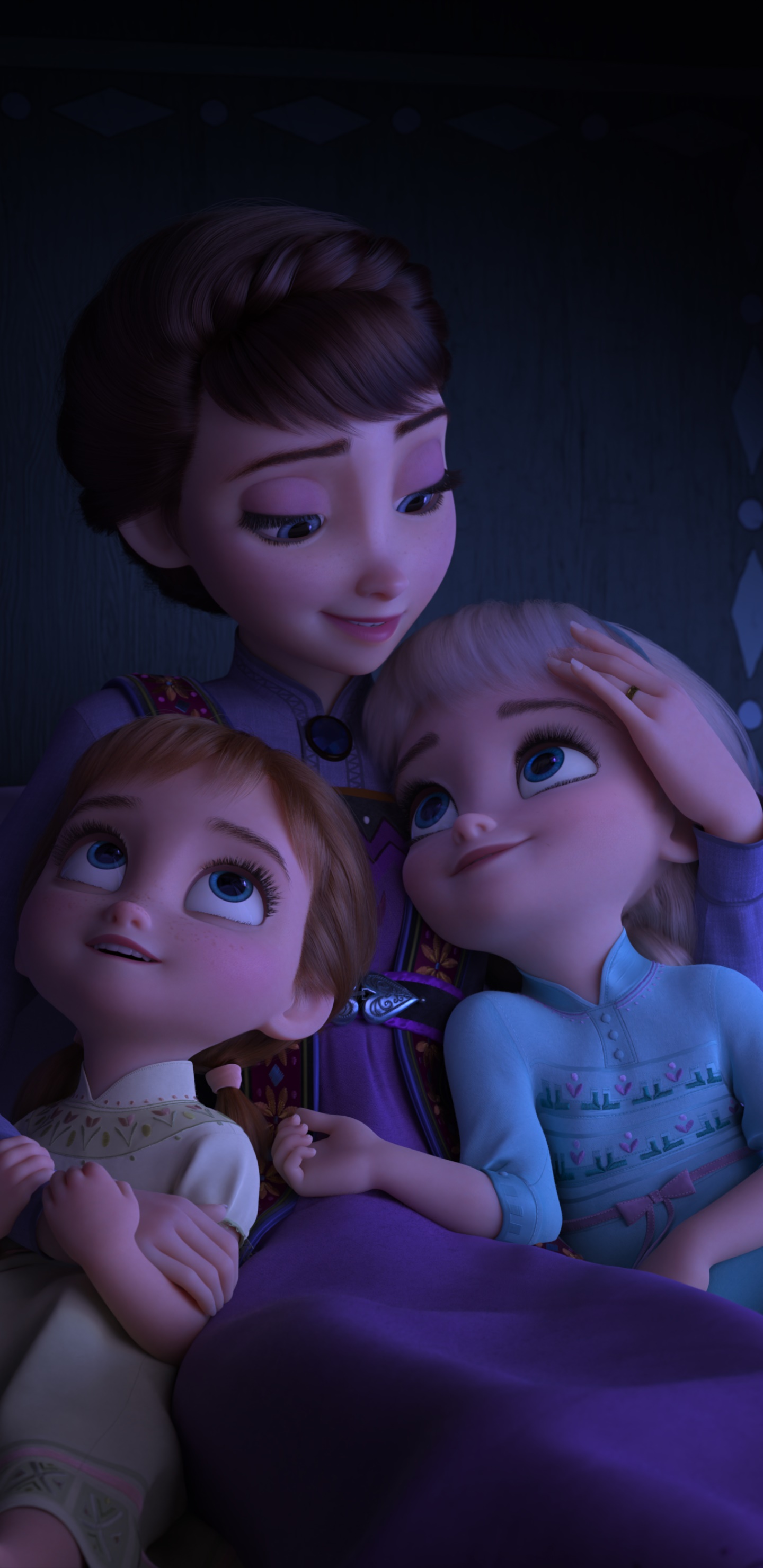Movie Frozen 2, Elsa (Frozen), Anna (Frozen), 1440x2960, Phone HD Wallpaper