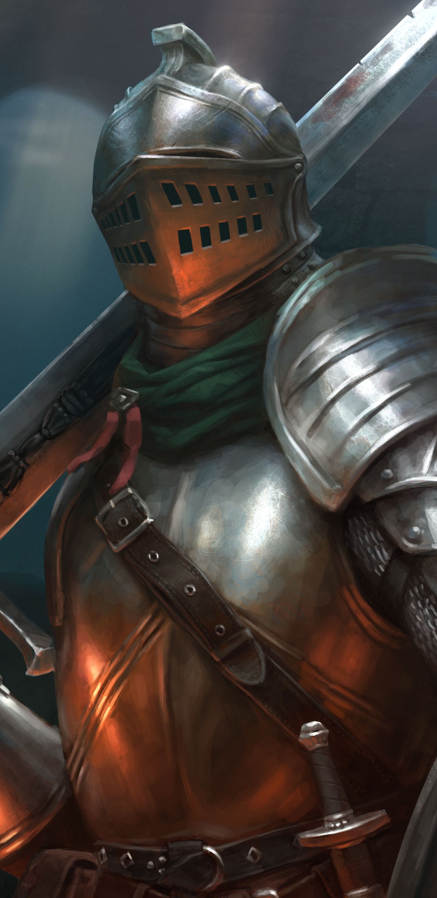 Video Game Dark Souls, Armor, Knight, Warrior, Sword, 1440x2960, Phone HD Wallpaper