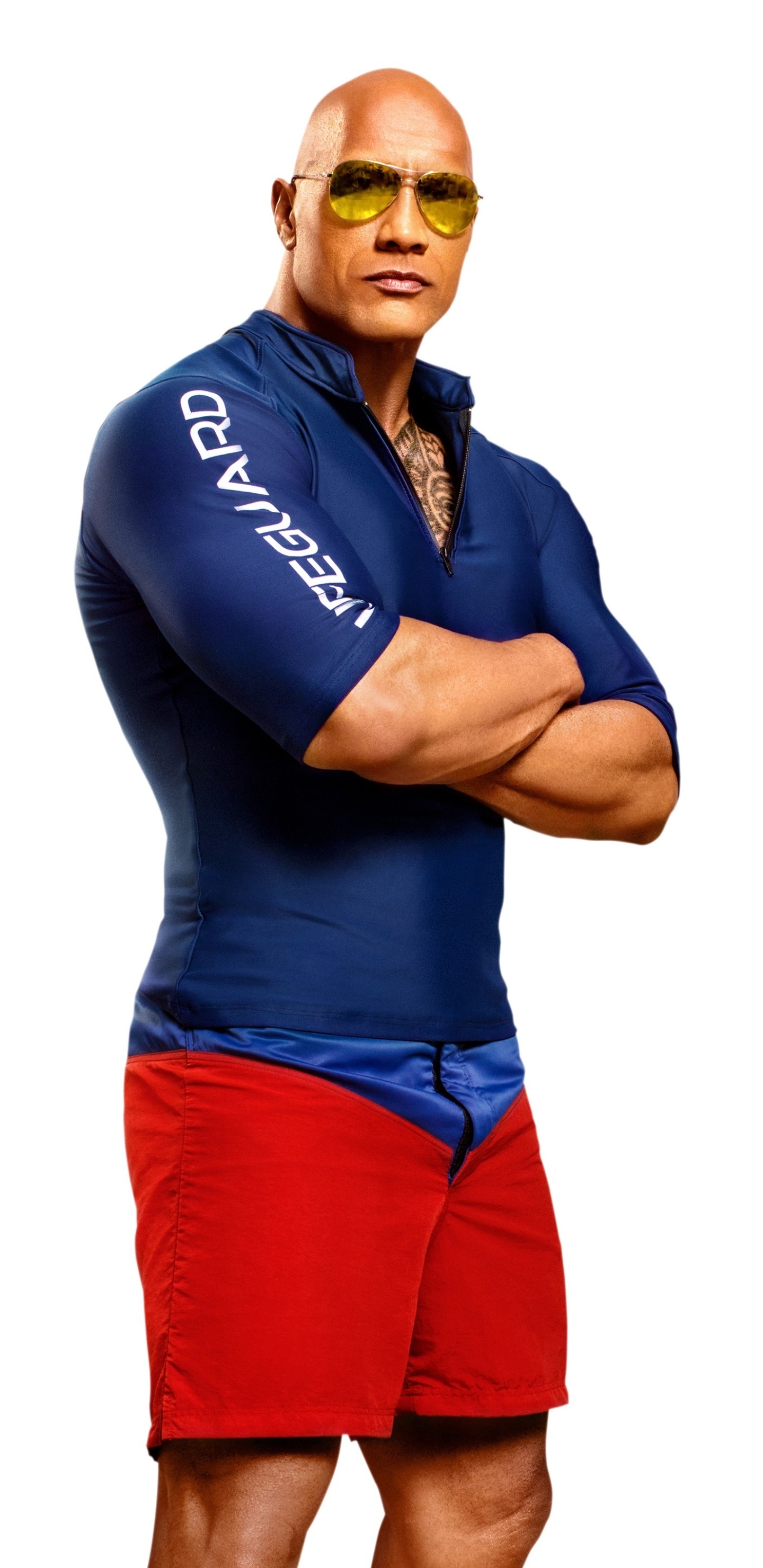 Movie Baywatch, Actor, Dwayne Johnson, Baywatch (Movie), Muscle, Sunglasses, 1440x2960, Phone HD Wallpaper