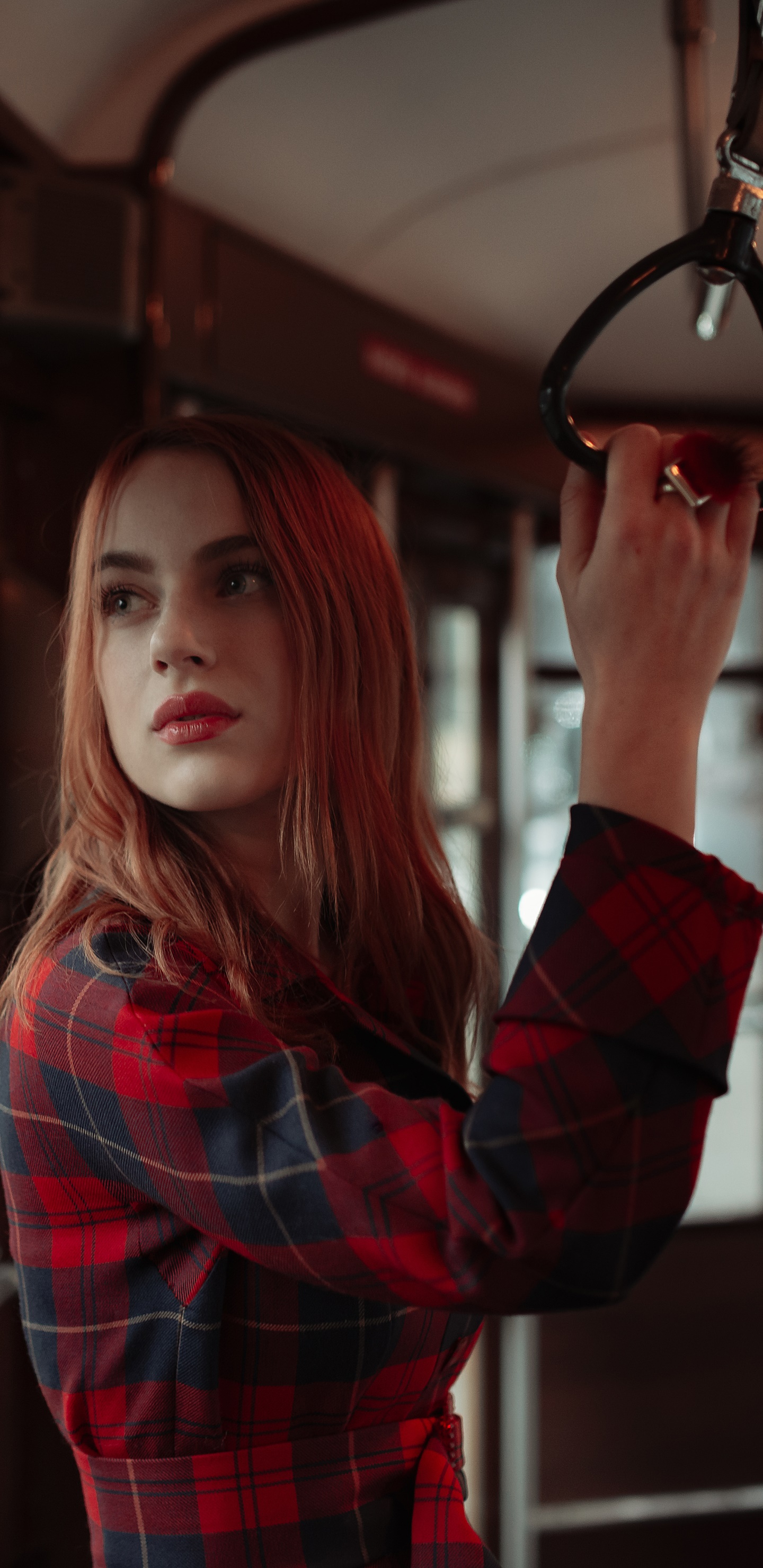 Women Model, Redhead, Lipstick, 1440x2960, Phone HD Wallpaper