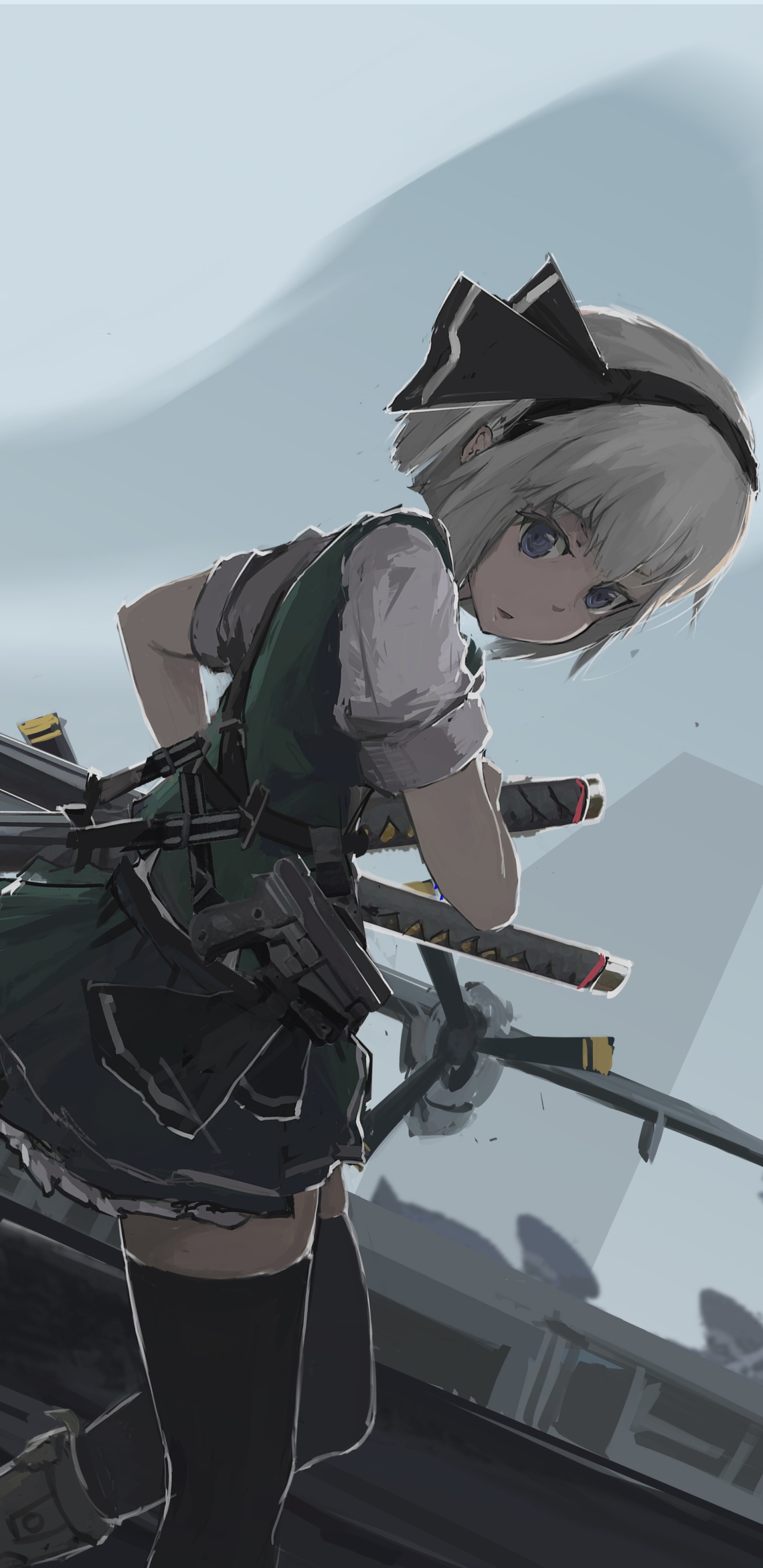 Anime Touhou, Youmu Konpaku, 1440x2960, Phone HD Wallpaper