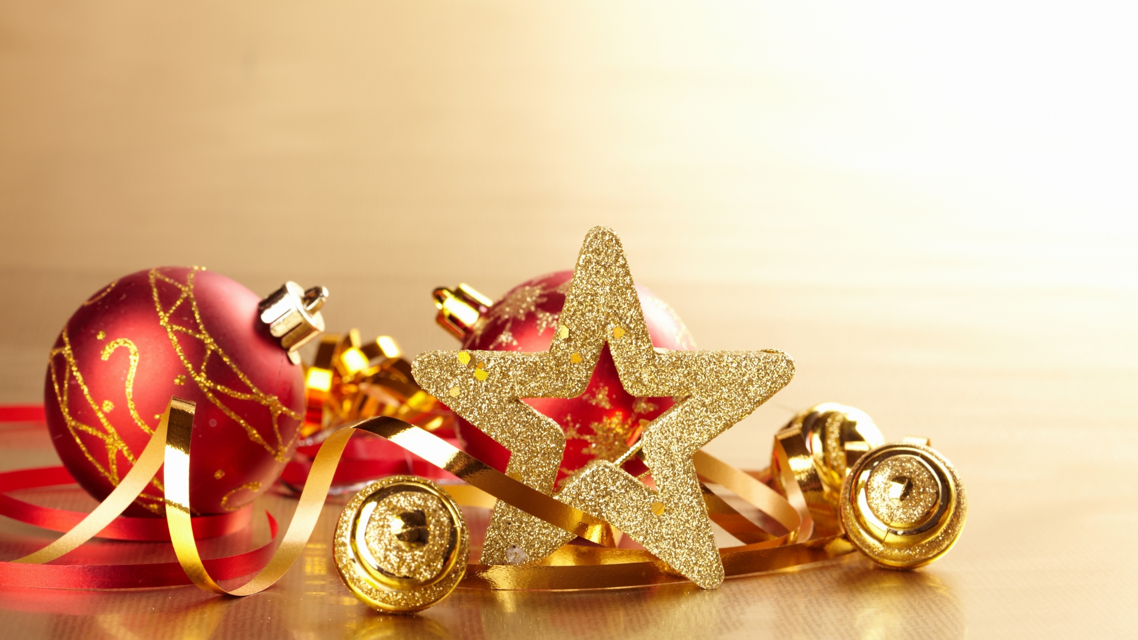 Christmas, New Year, decoration, 4K, HD Wallpaper