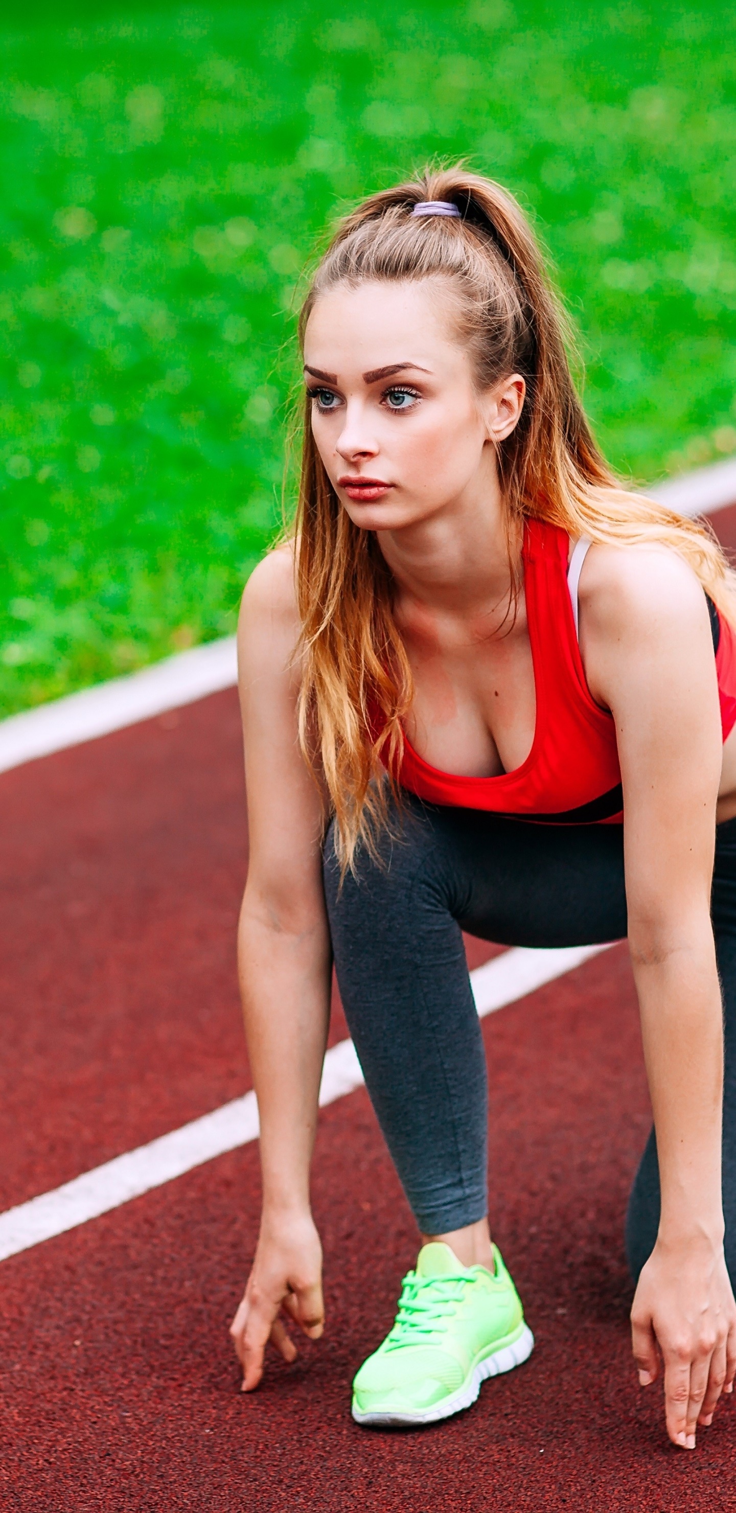 Women Model, Blonde, Ponytail, 1440x2960, Phone HD Wallpaper